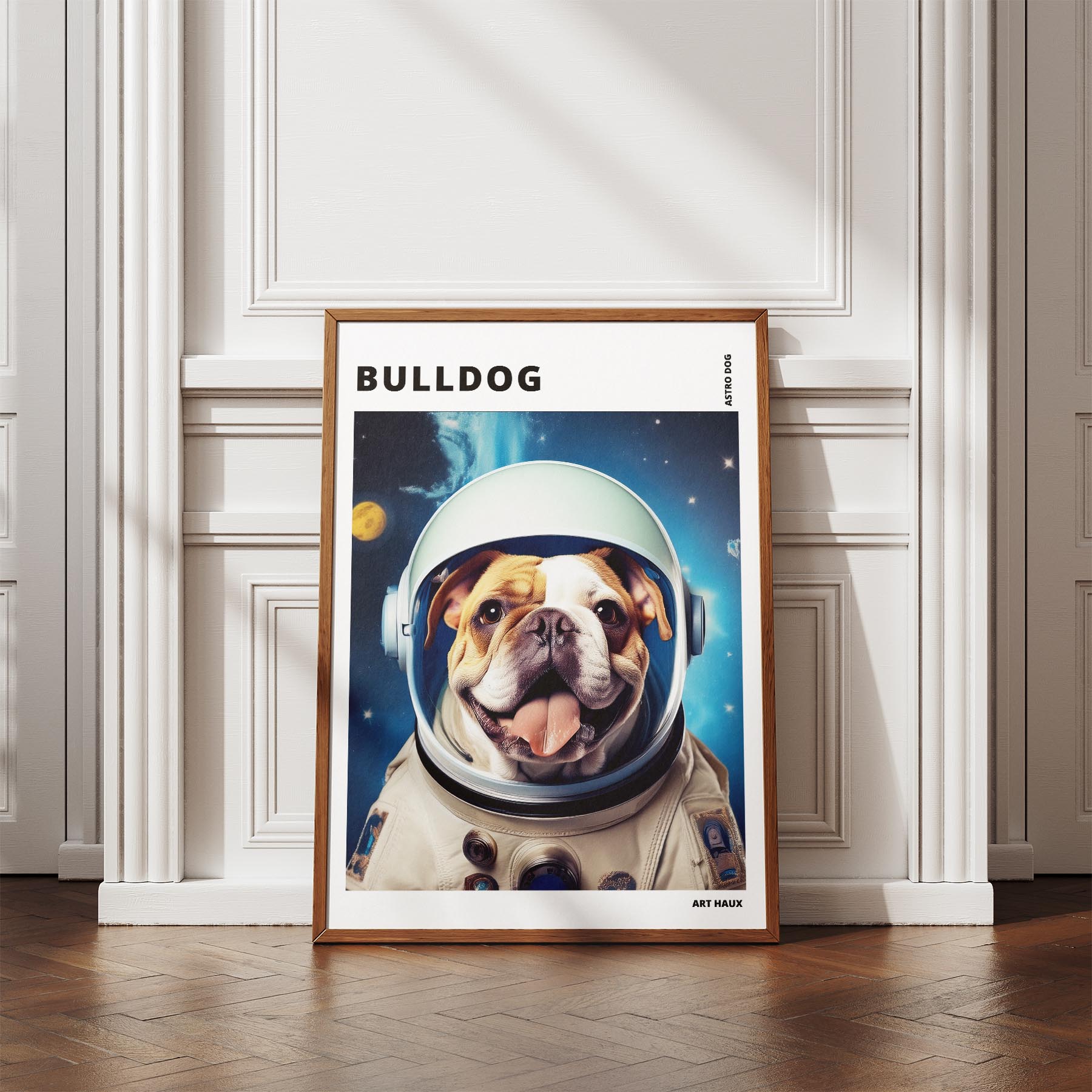 Bulldog Astronaut Dog Series with Text Astro Dog image 4