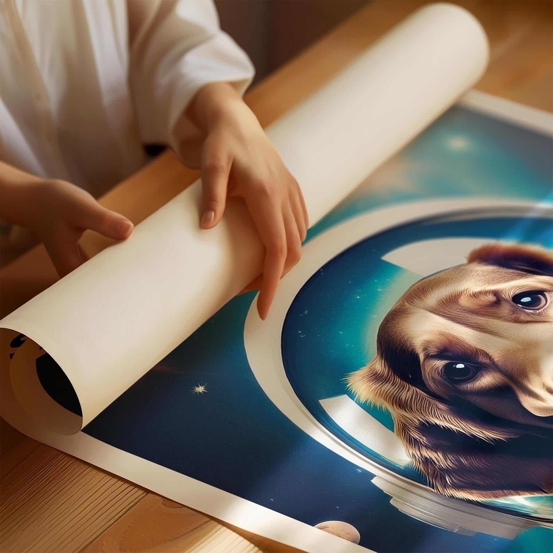 Gordon Setter Astronaut Dog Series with Text Astro Dog image 1