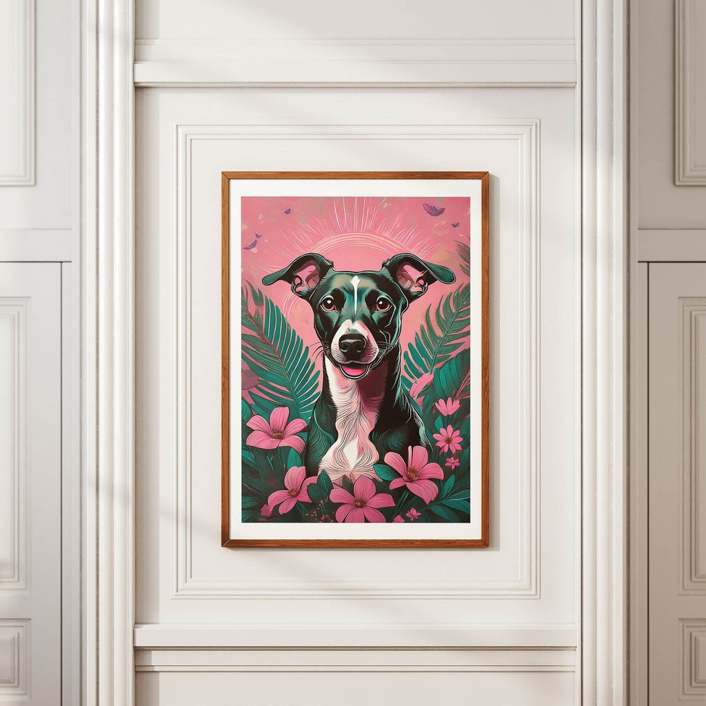 Whippet Flowery Dog image 3