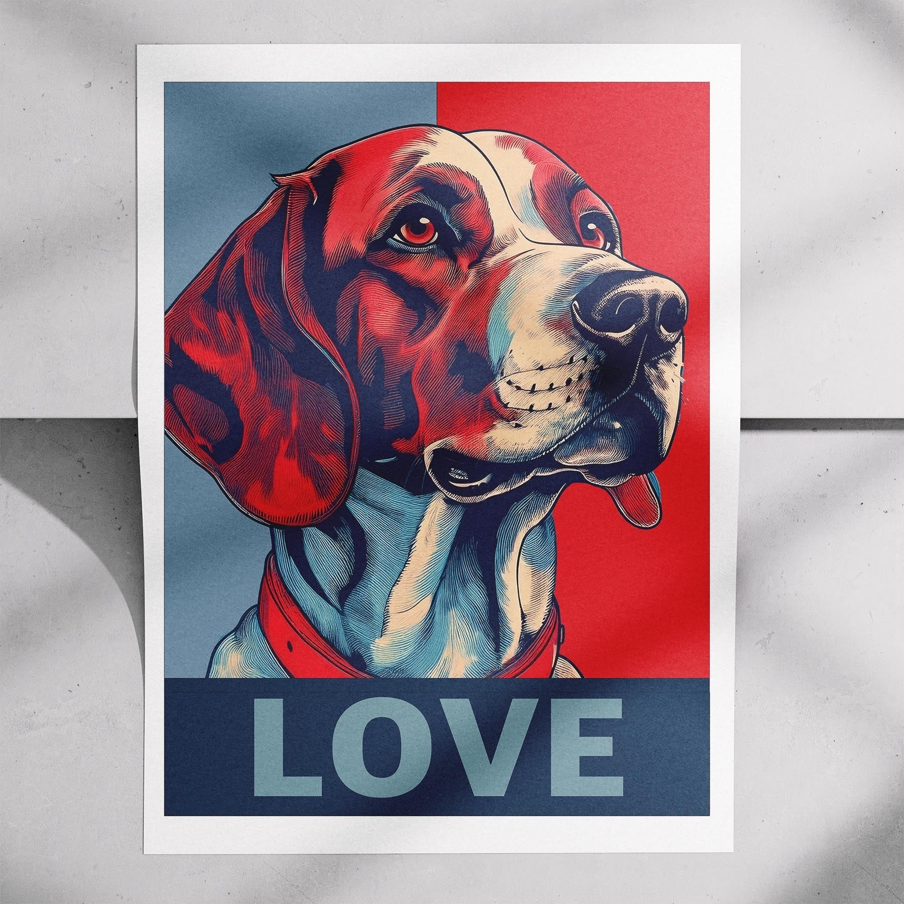 English Setter LOVE Series Inspired by the Obama Poster image 7