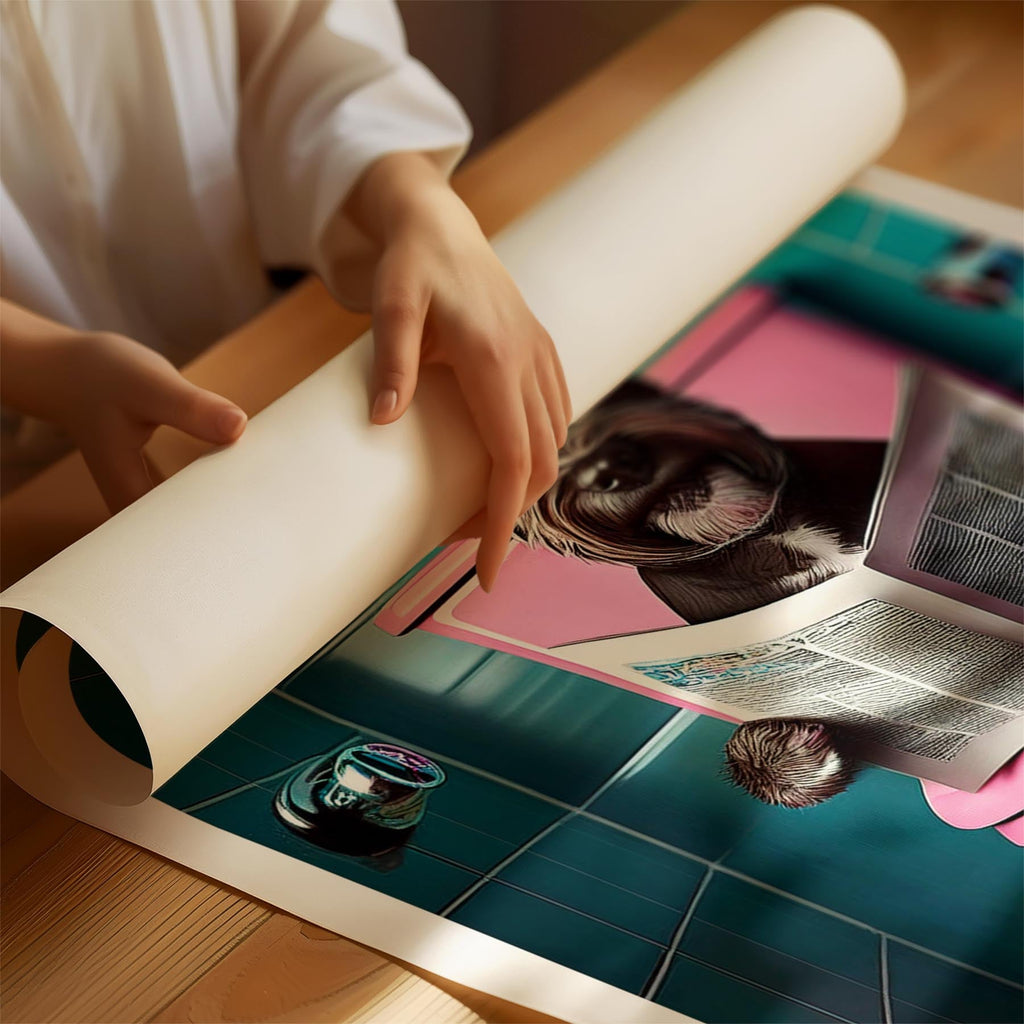 Irish Terrier Toilet Dogs PInk and Turquise image 1