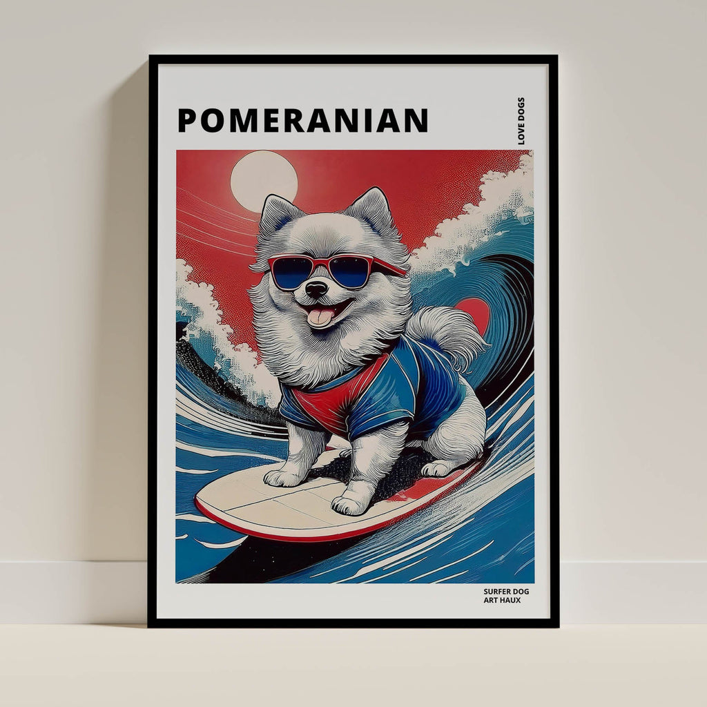Pomeranian Hokosai Surfer Dogs 1 image 0