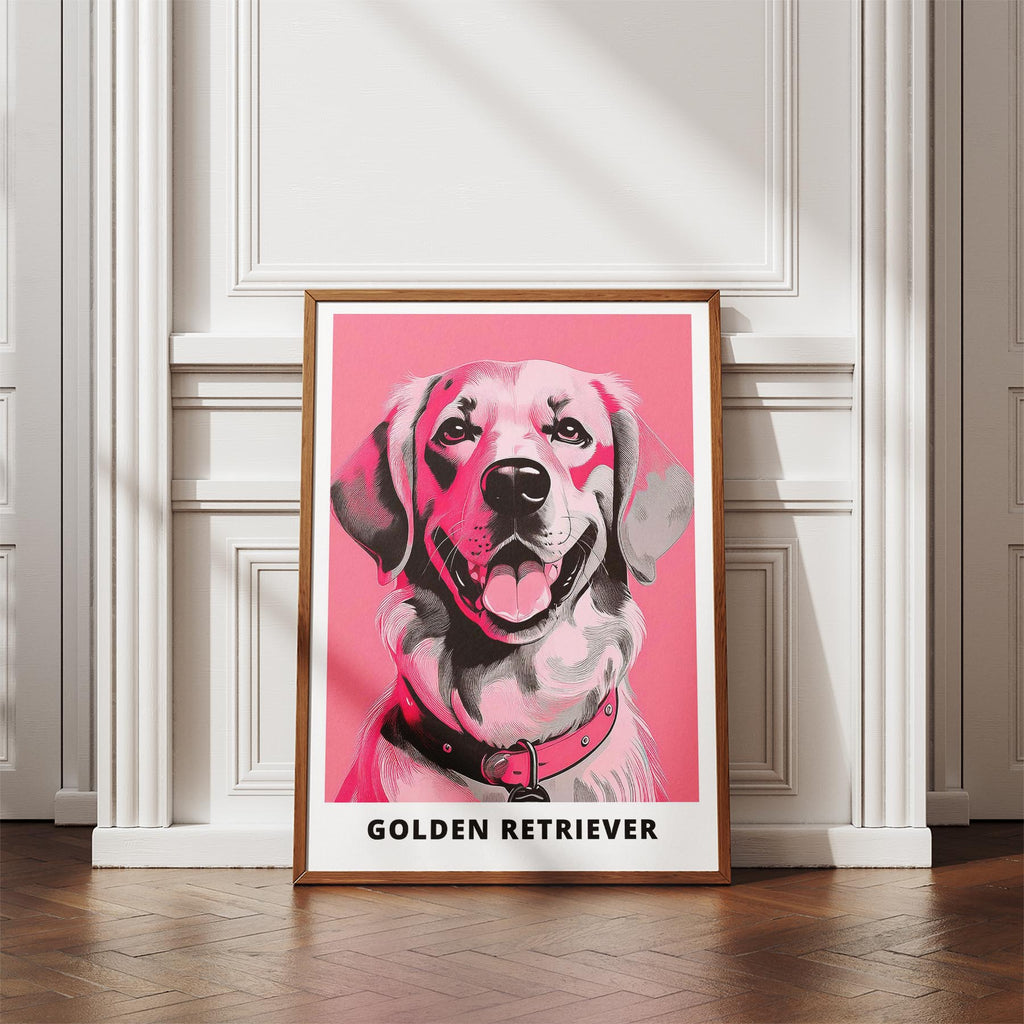 Golden Retriever Pink and Black Dog Series 1 image 4