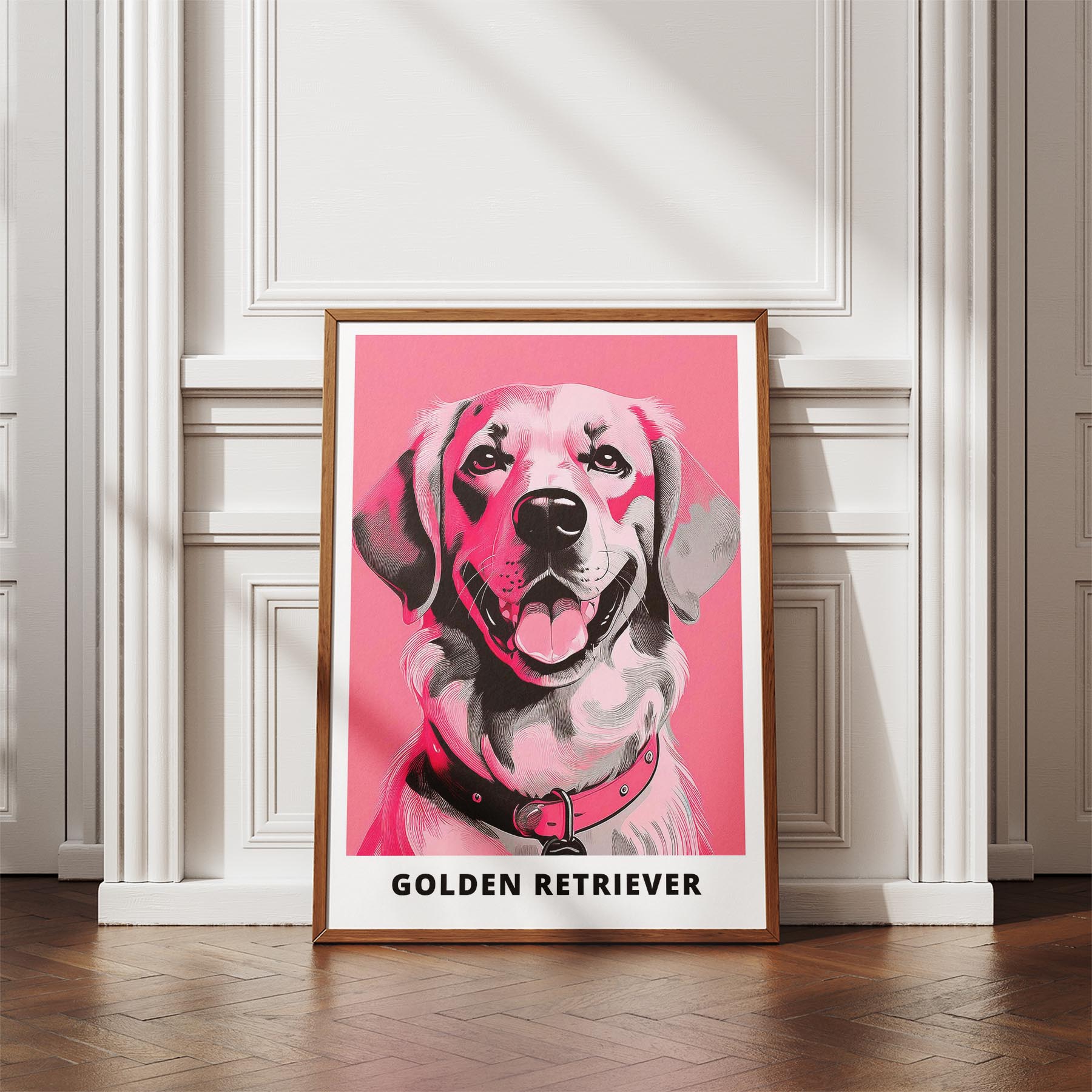 Golden Retriever Pink and Black Dog Series 1 image 4