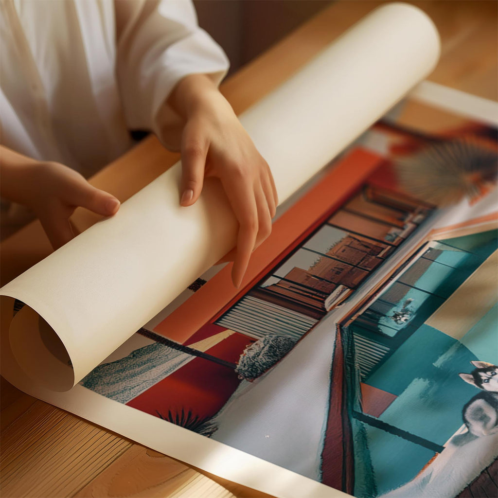 Siberian Husky Custom Pool Party WITH TEXT image 1