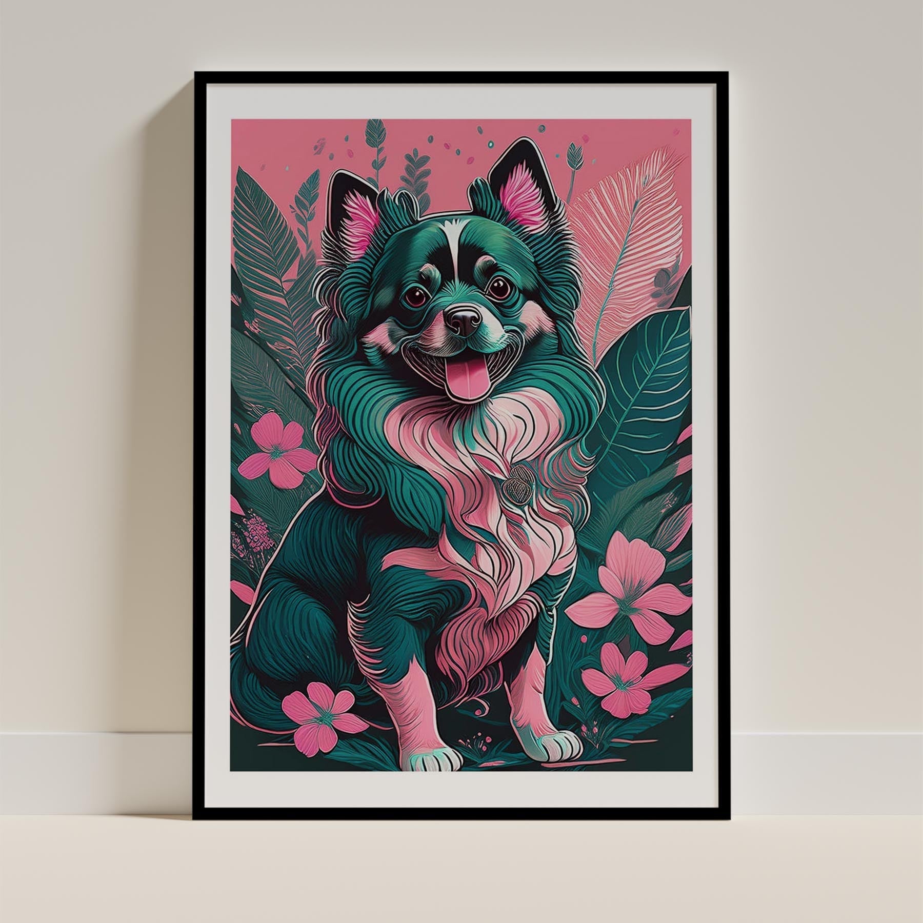 German Spitz Flowery Dog image 11