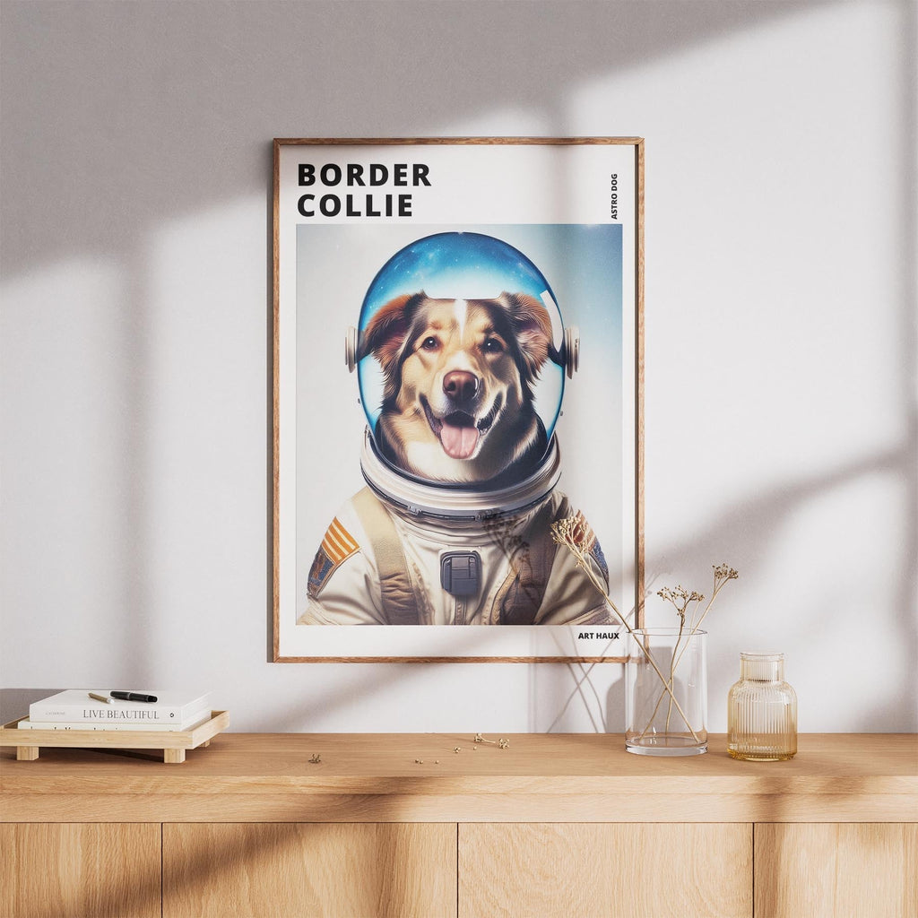 Border Collie Astronaut Dog Series with Text Astro Dog image 8
