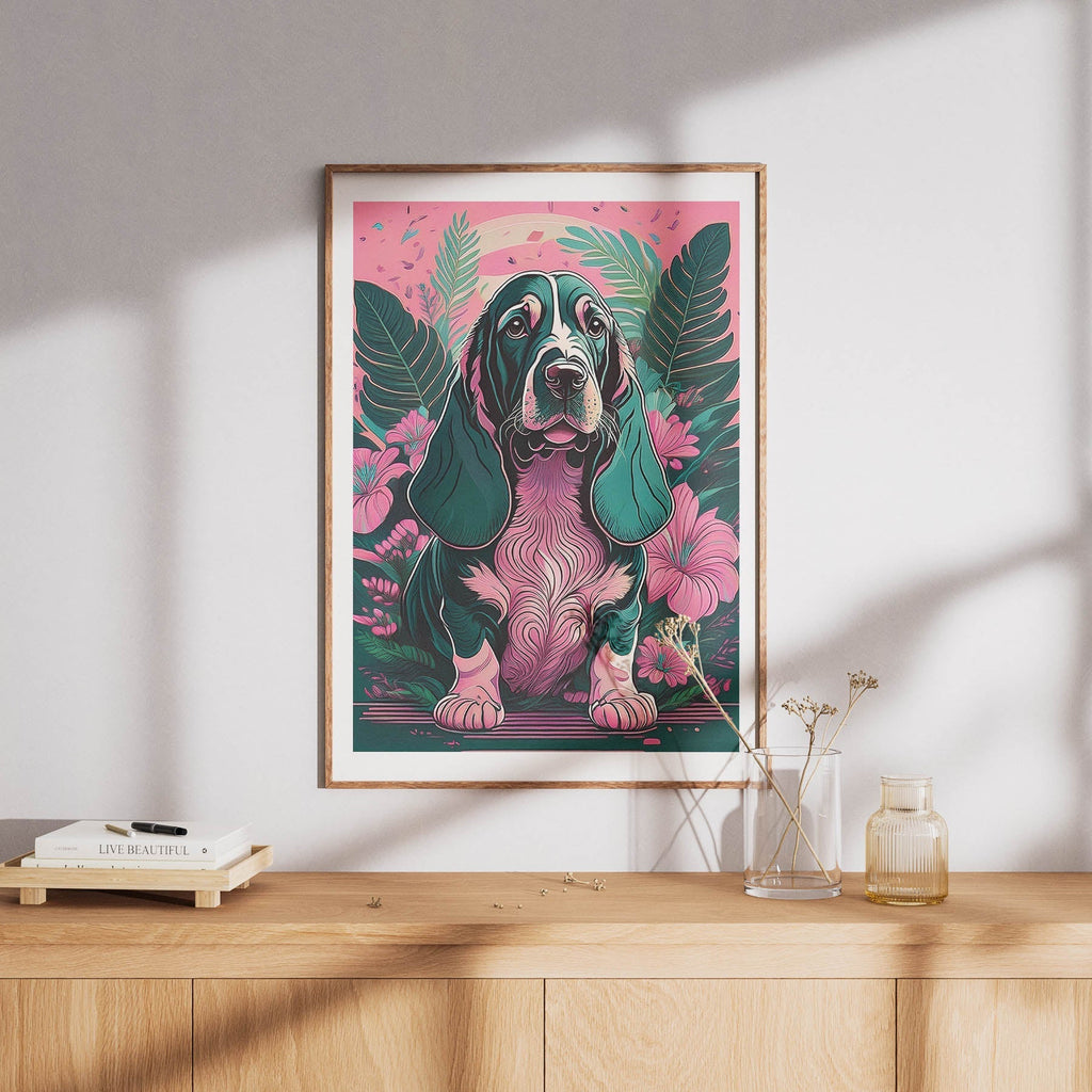 Basset Hound Flowery Dog image 9