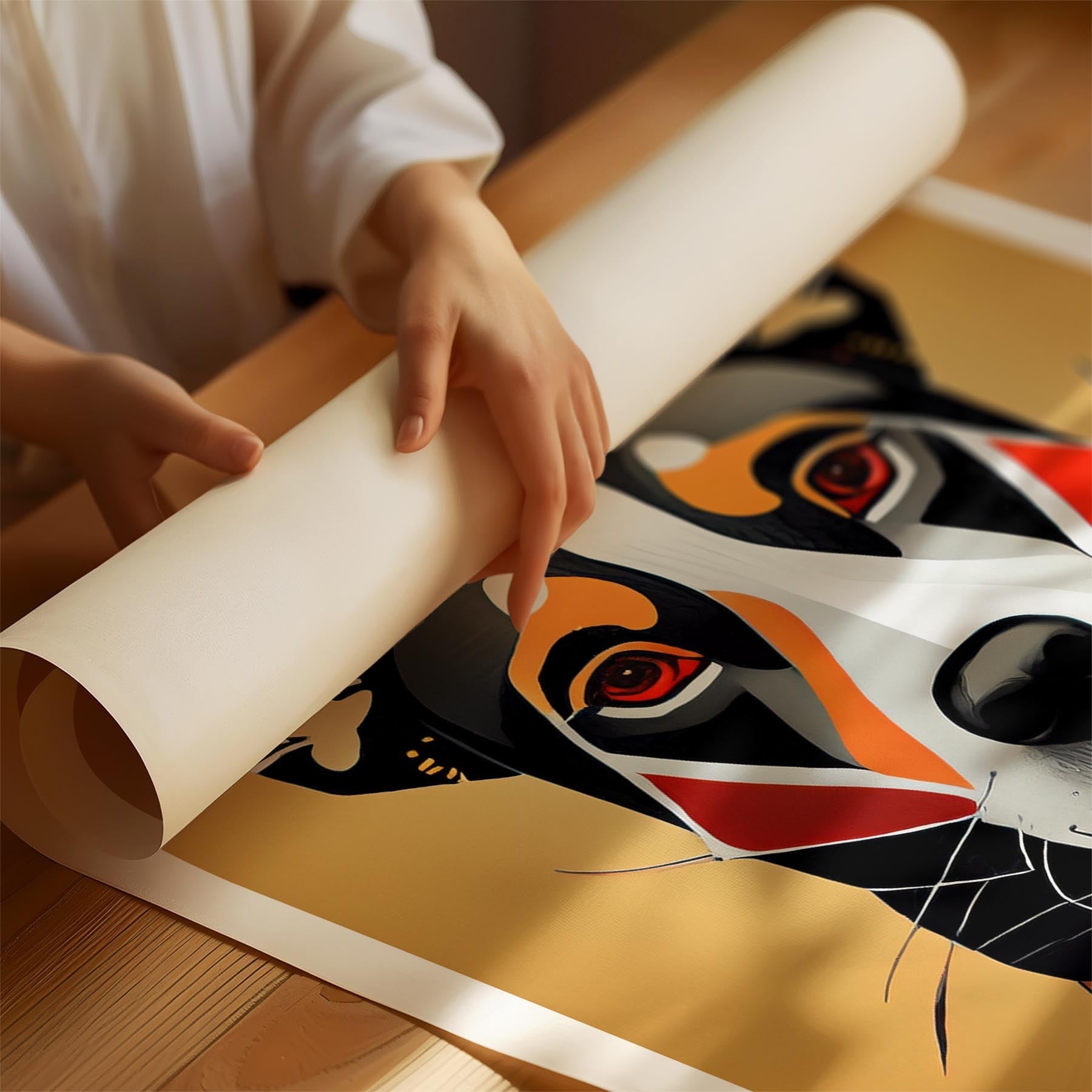 Kelpie Geometric Orange Series image 1