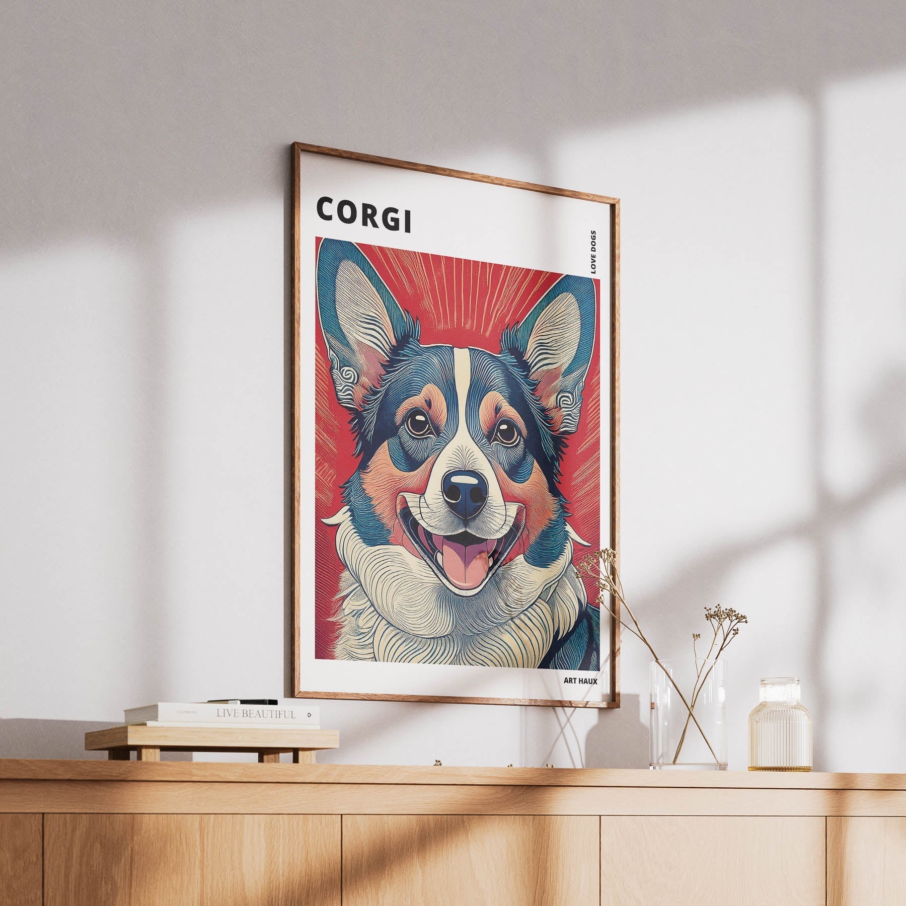 Corgi Hokusai Japanese Inspired Dog Series with Text image 5