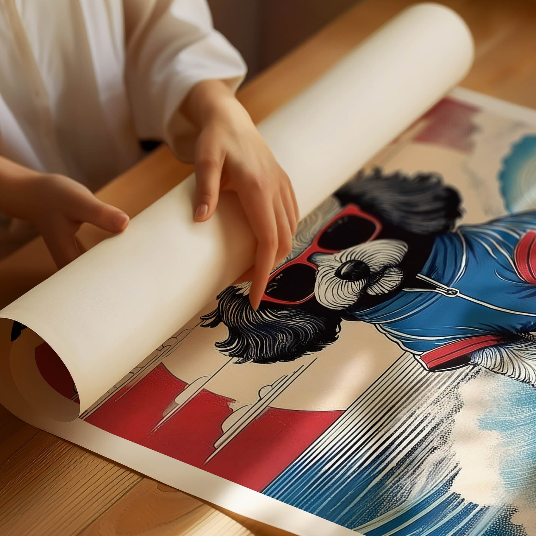 Poodle Hokosai Surfer Dogs 2 image 3