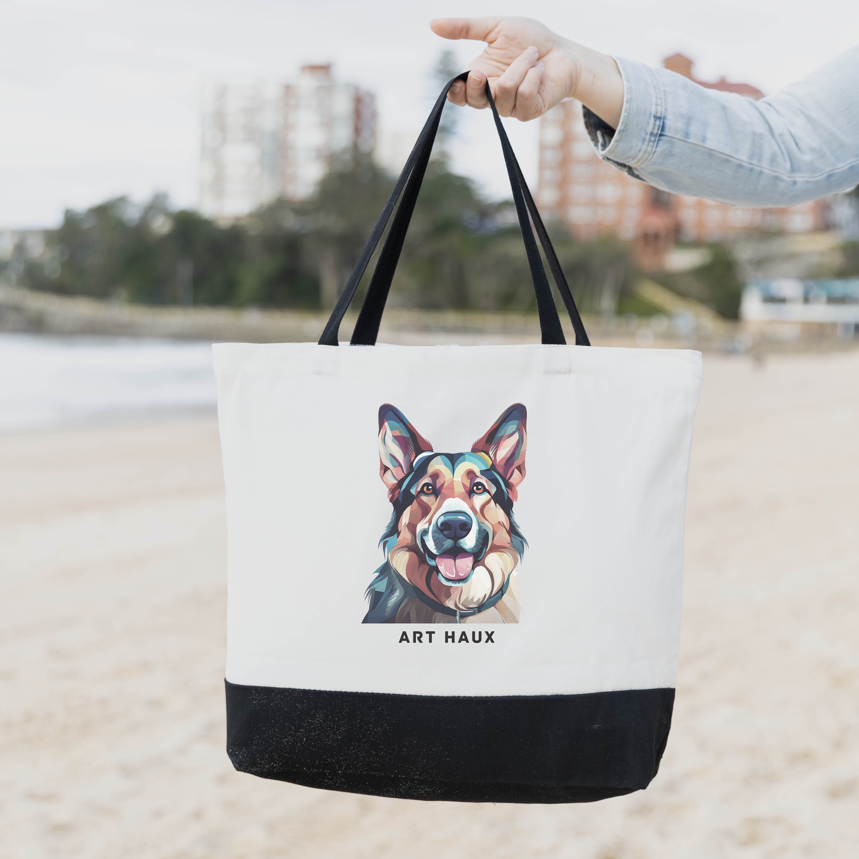 German Shepherd Chic Graphic Art Bag image 1