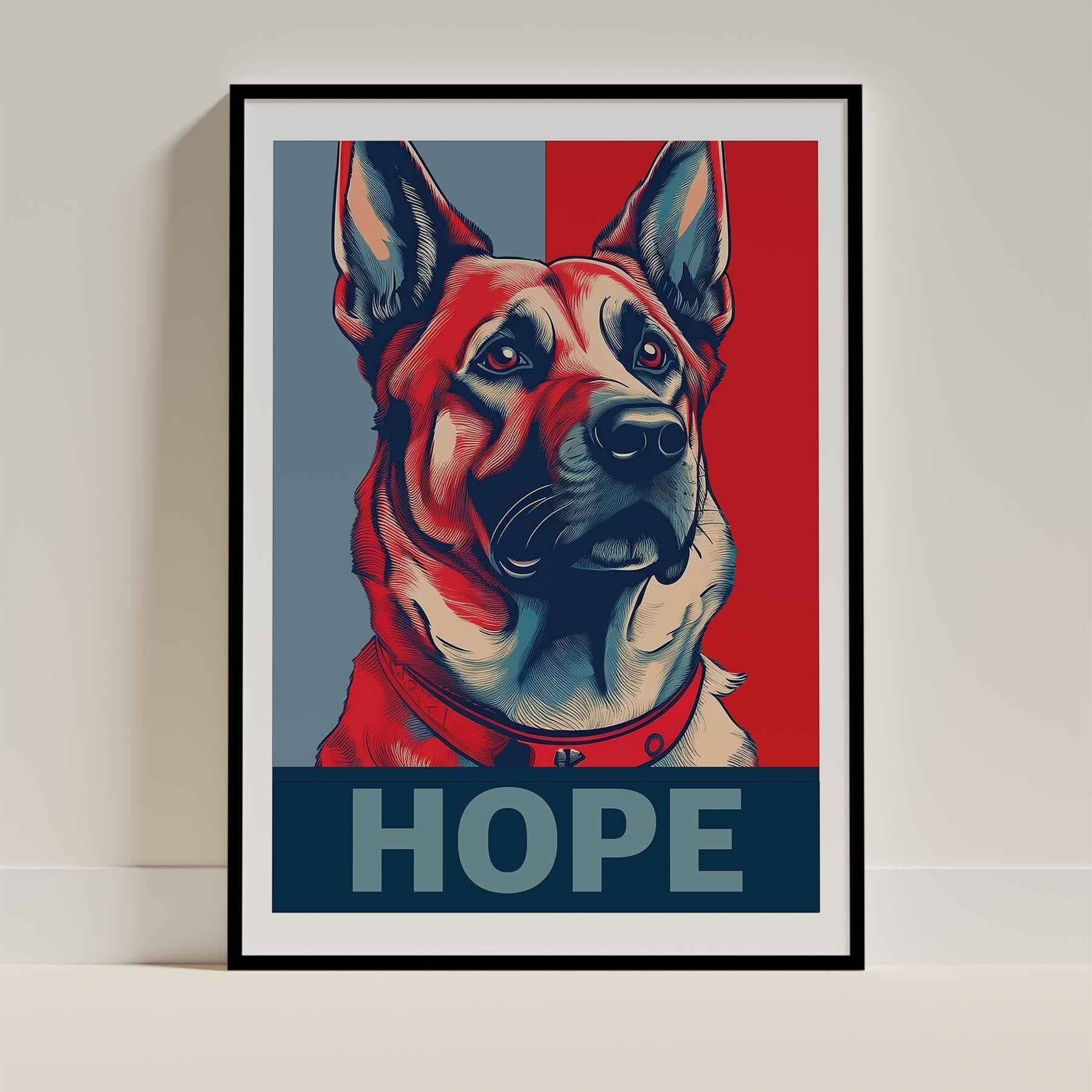German Shepherd HOPE Series Inspired by the Obama Poster image 0