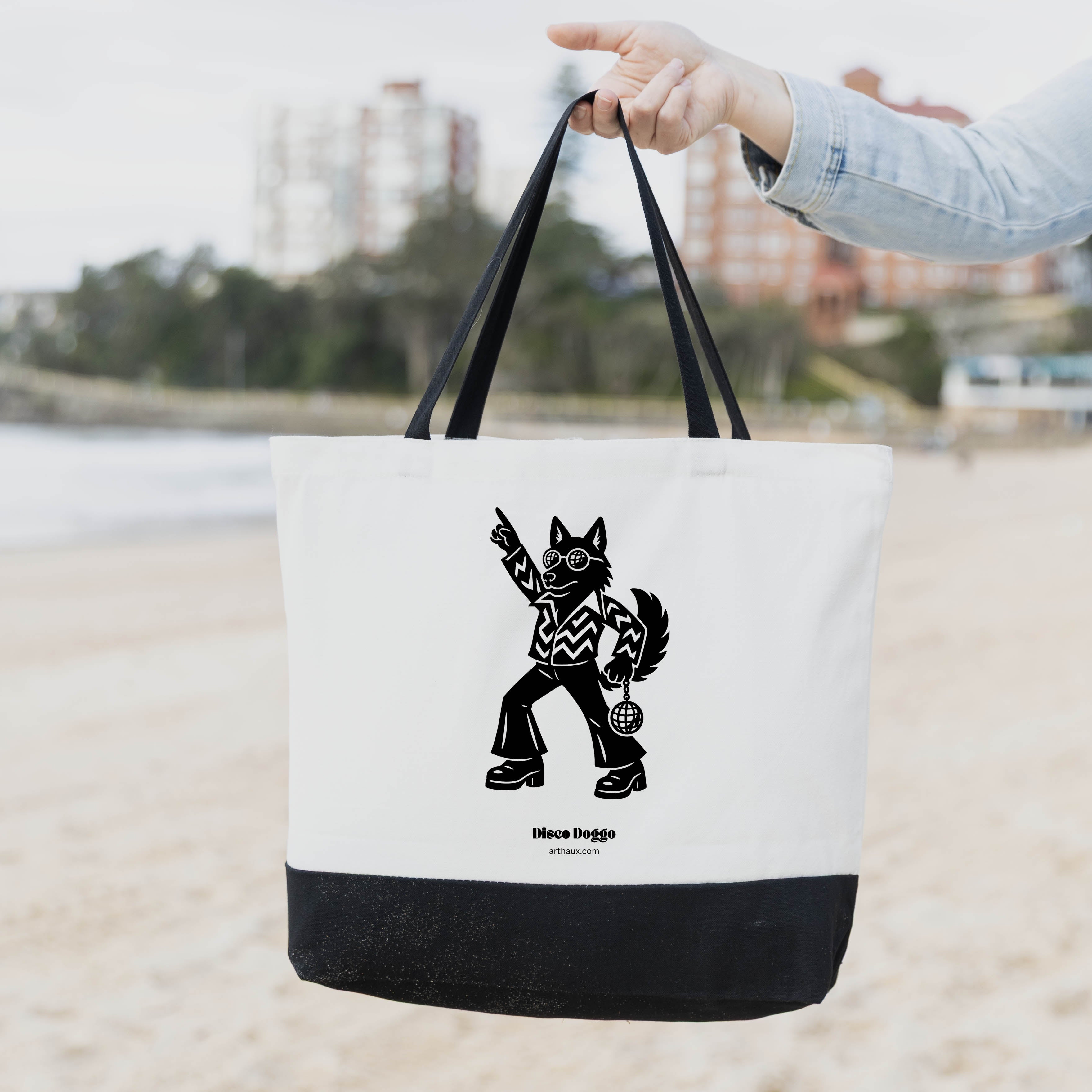 Norwegian Elkhound 70's Disco Doggo Bag image 1