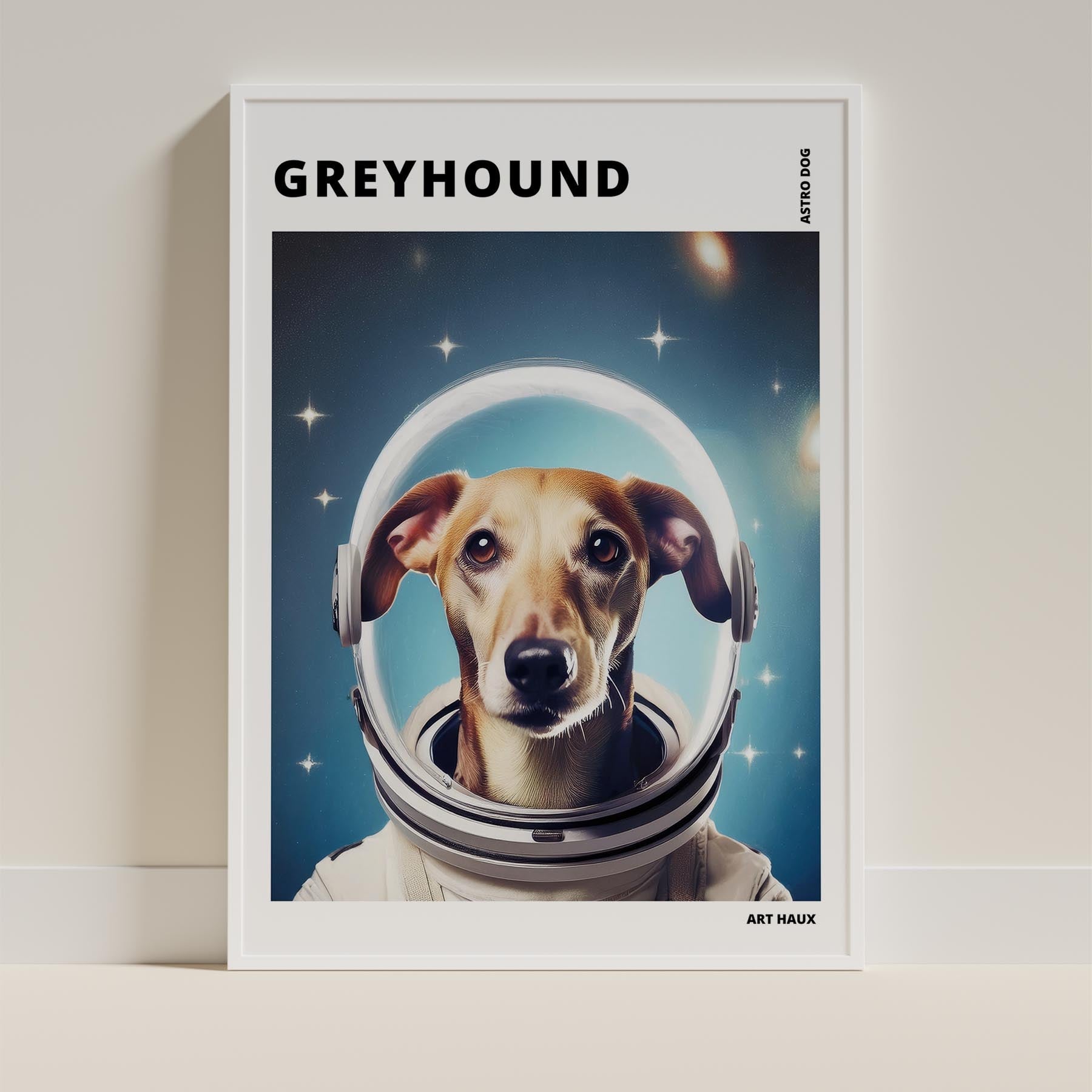 Greyhound Astronaut Dog Series with Text Astro Dog image 9