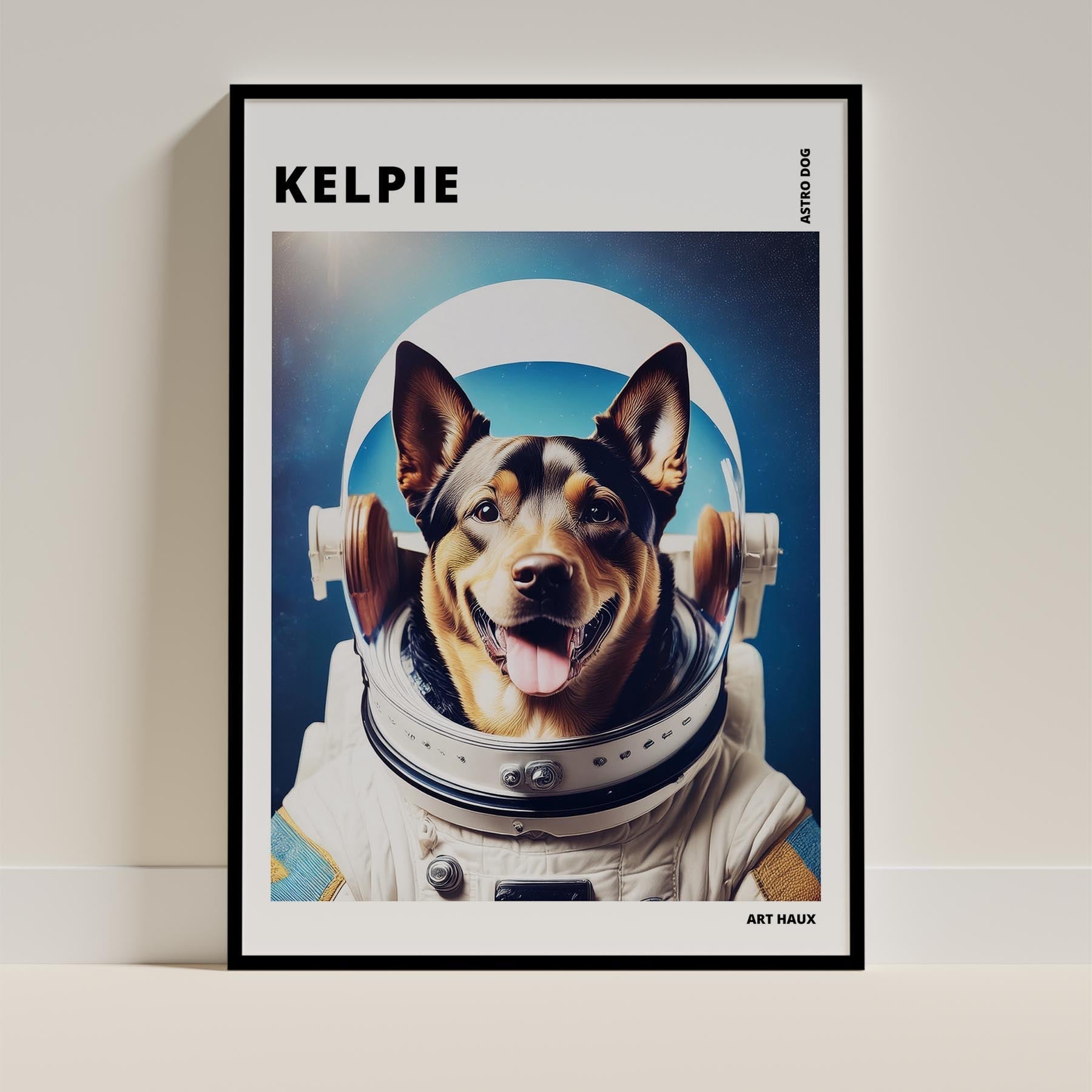 Kelpie Astronaut Dog Series with Text Astro Dog image 11