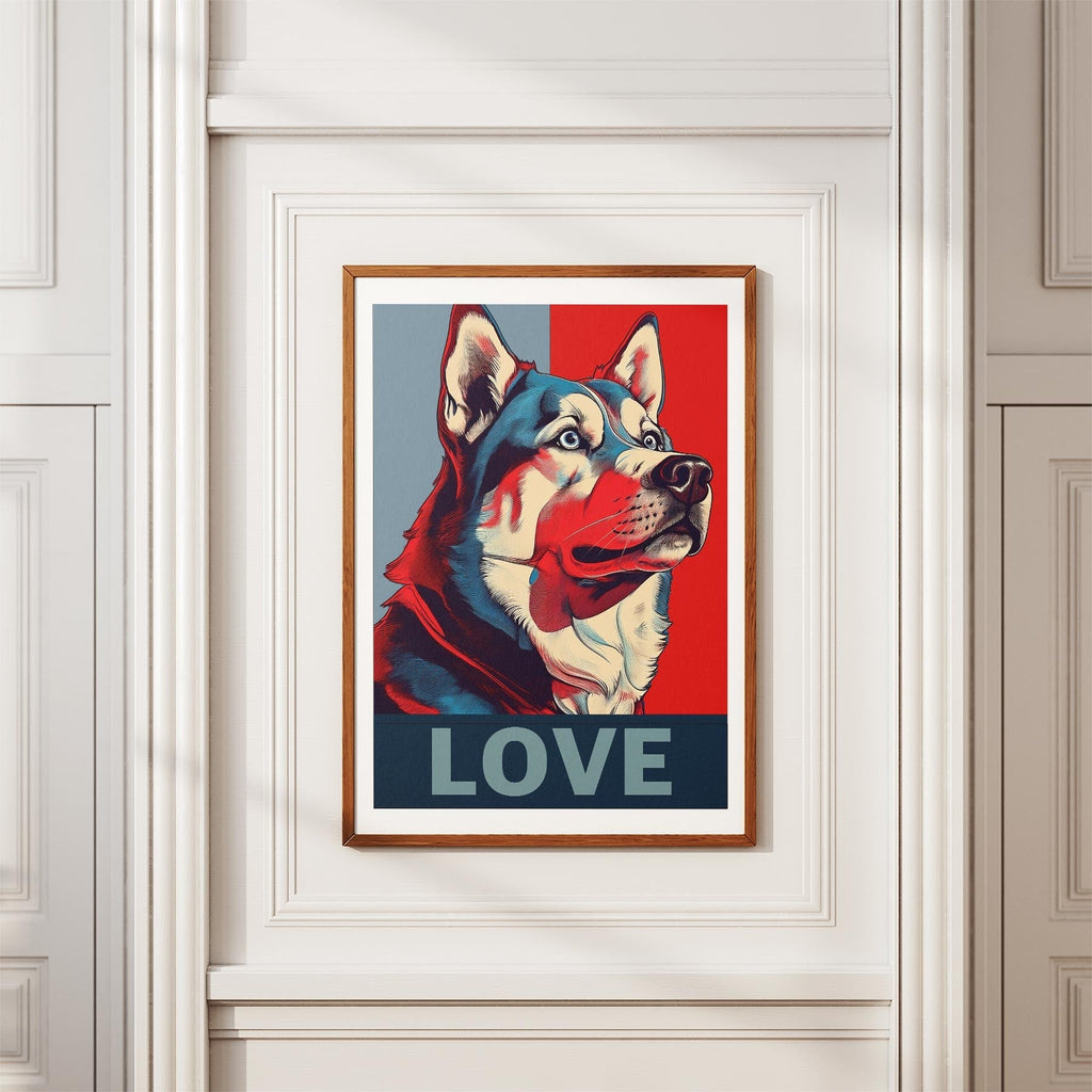 Siberian Husky LOVE Series Inspired by the Obama Poster image 3