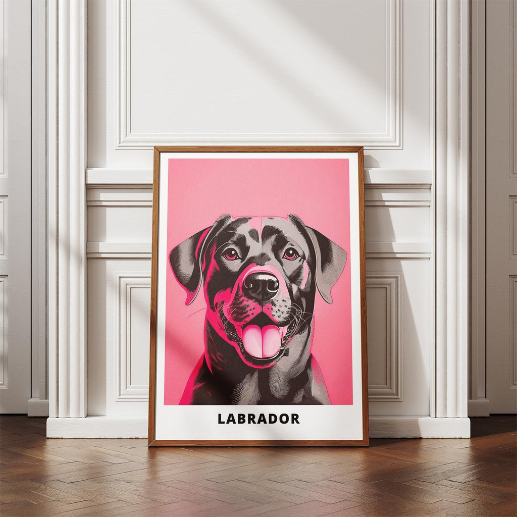 Labrador Retriever Pink and Black Dog Series 4 image 4