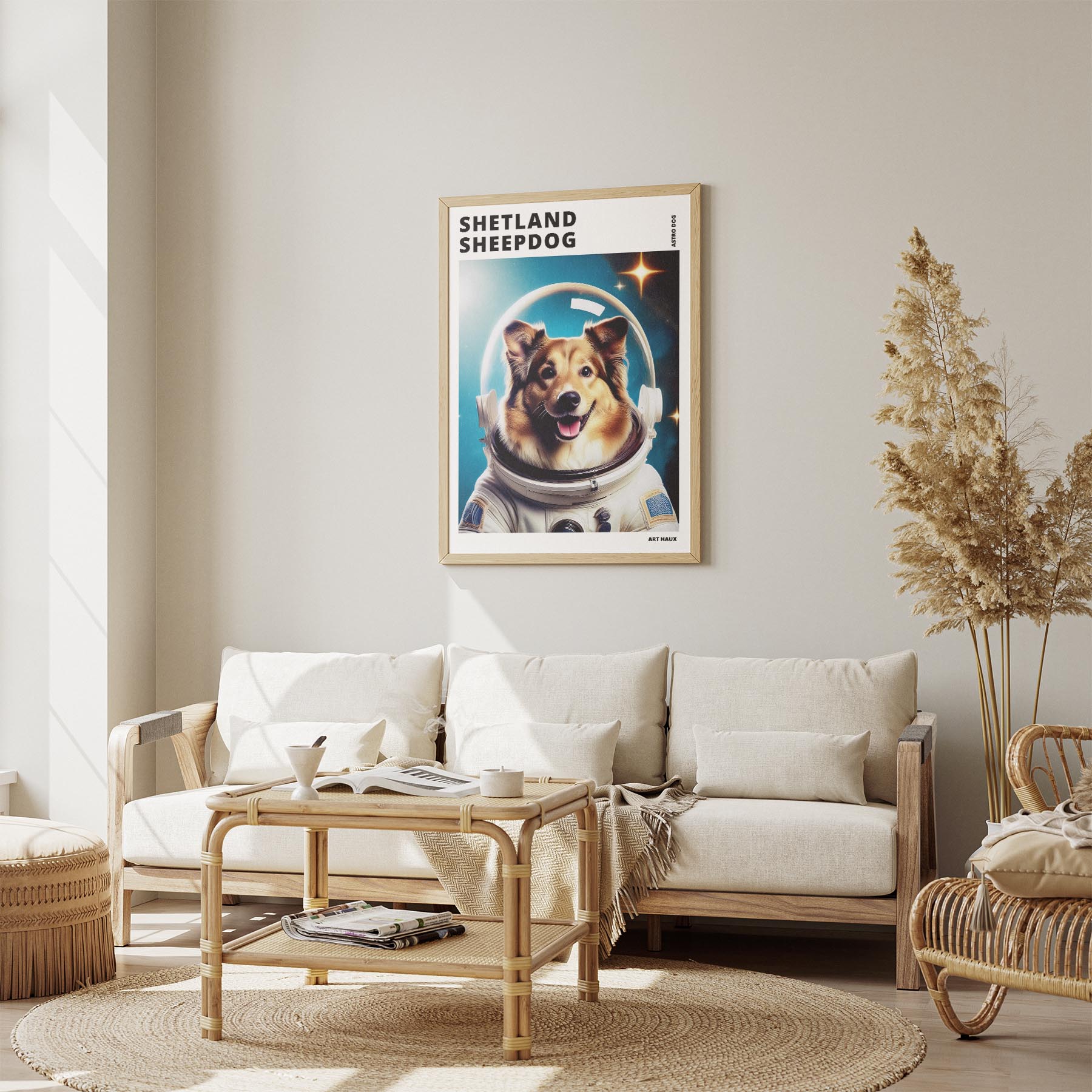 Shetland Sheepdog Astronaut Dog Series with Text Astro Dog image 2