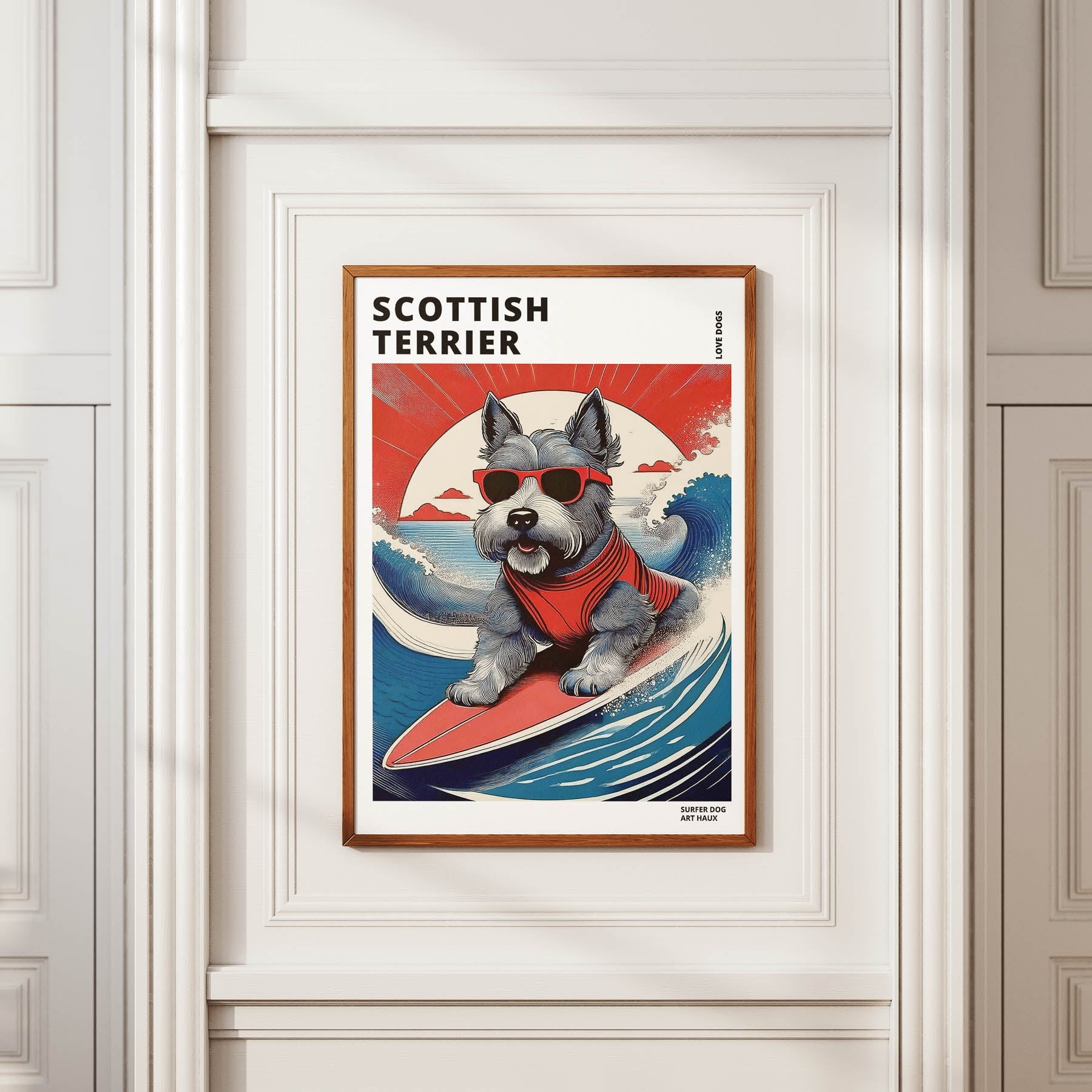 Scottish Terrier Hokosai Surfer Dogs 1 image 2