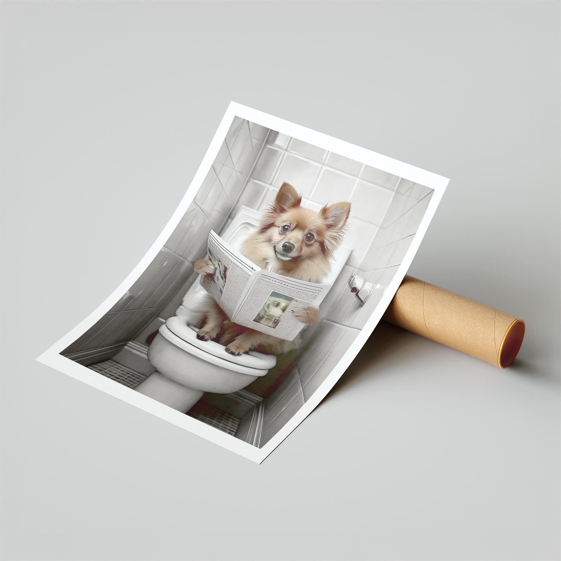 German Spitz Toilet Humour Dog Series image 6