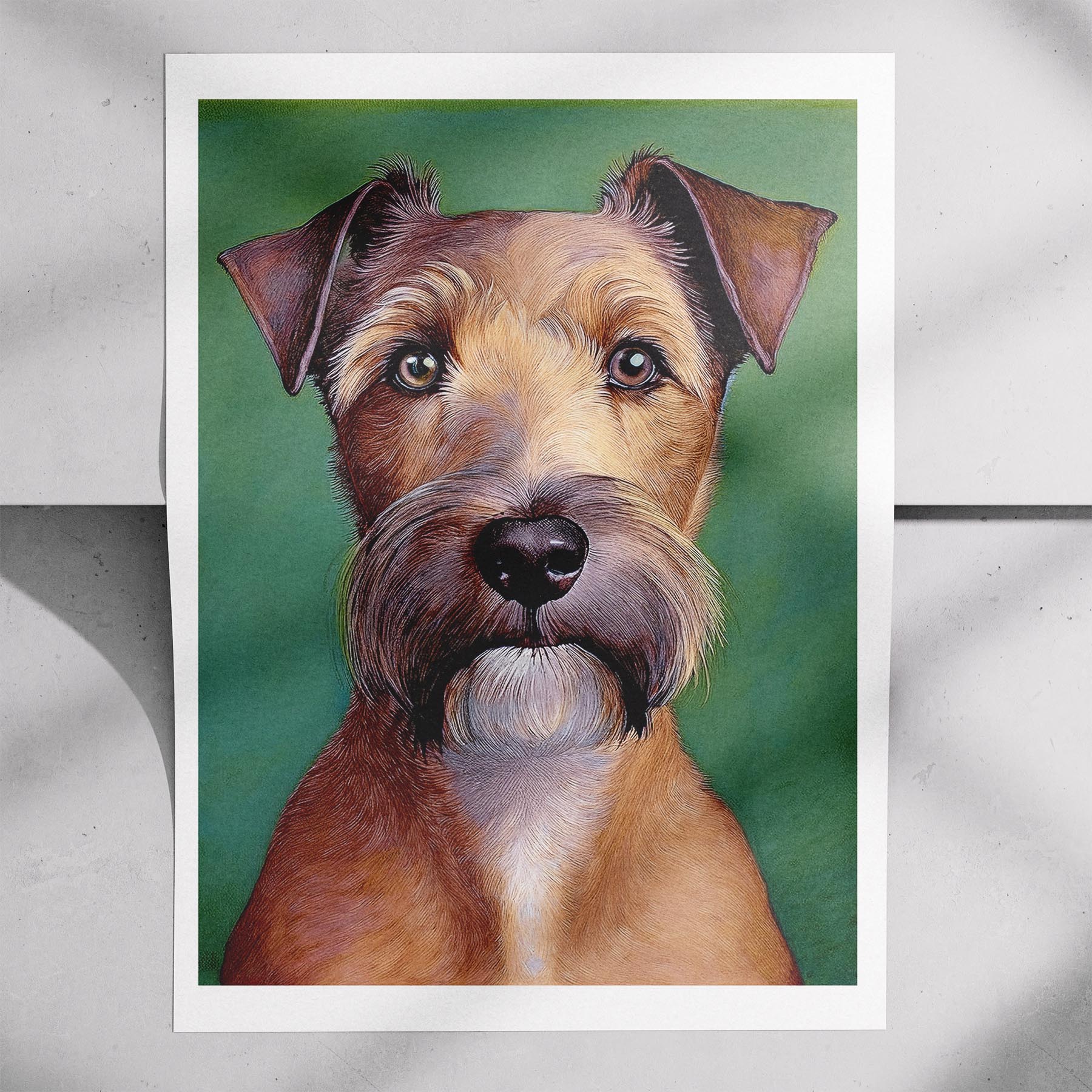 Irish Terrier Green Painted Series image 7