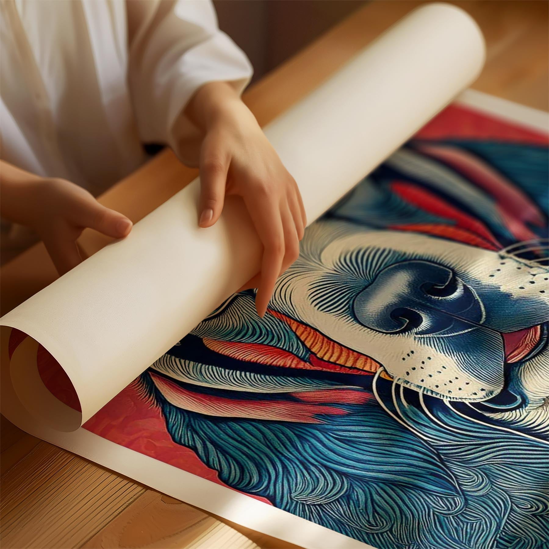 Bloodhound Hokusai Japanese Inspired Dog Series image 1