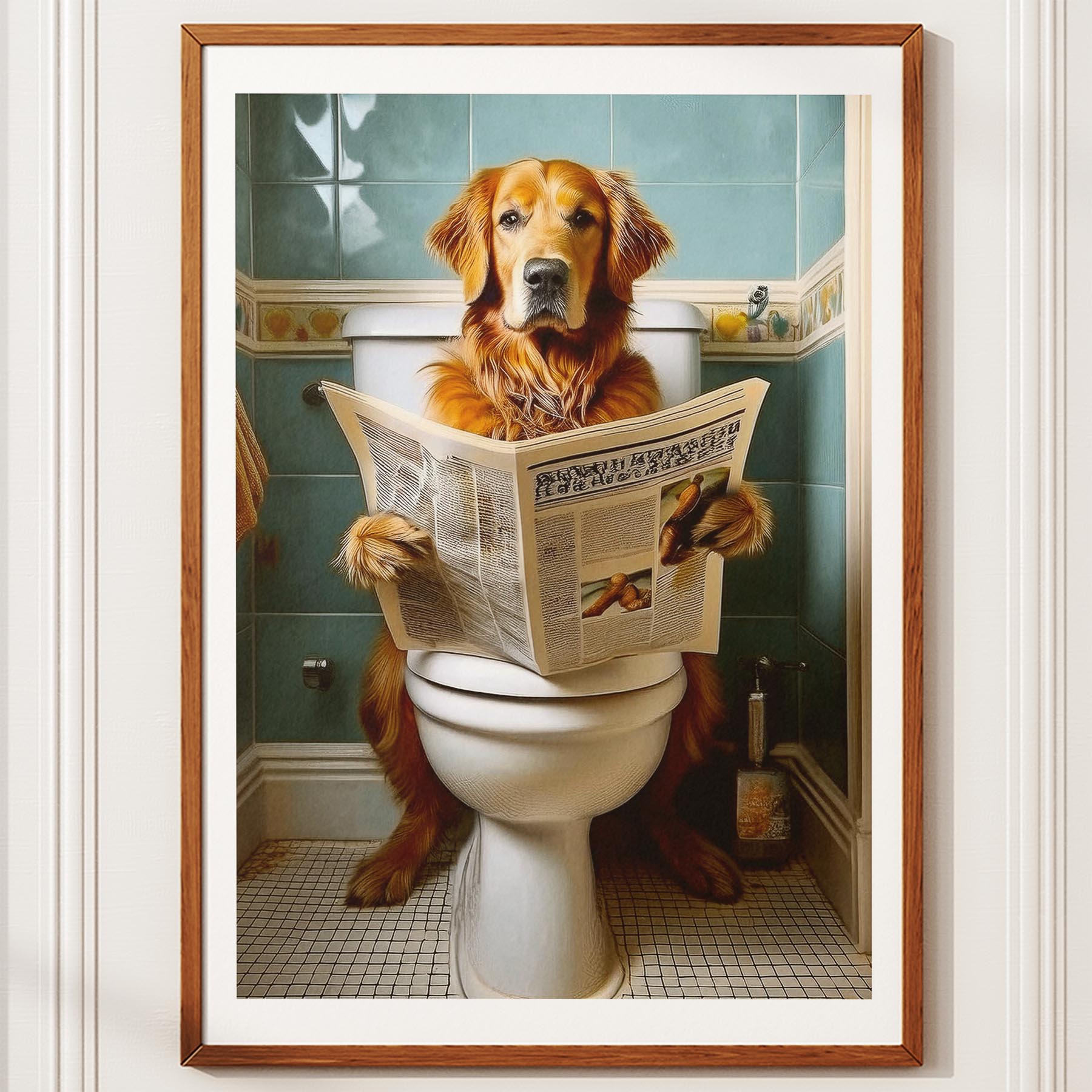 Golden Retriever Toilet Humour Dog Series 3 image 10
