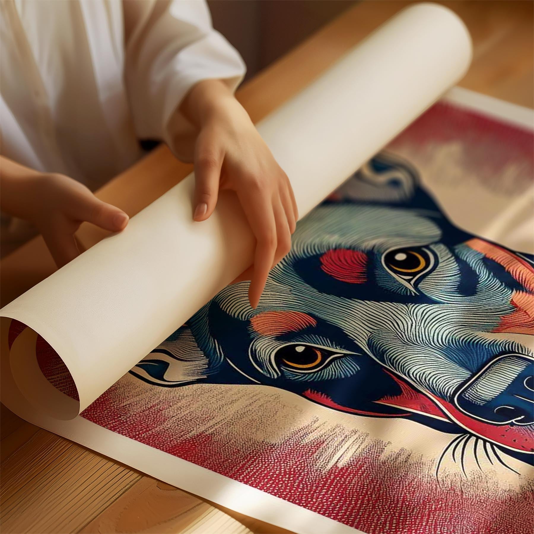 Doberman Hokusai Japanese Inspired Dog Series image 1