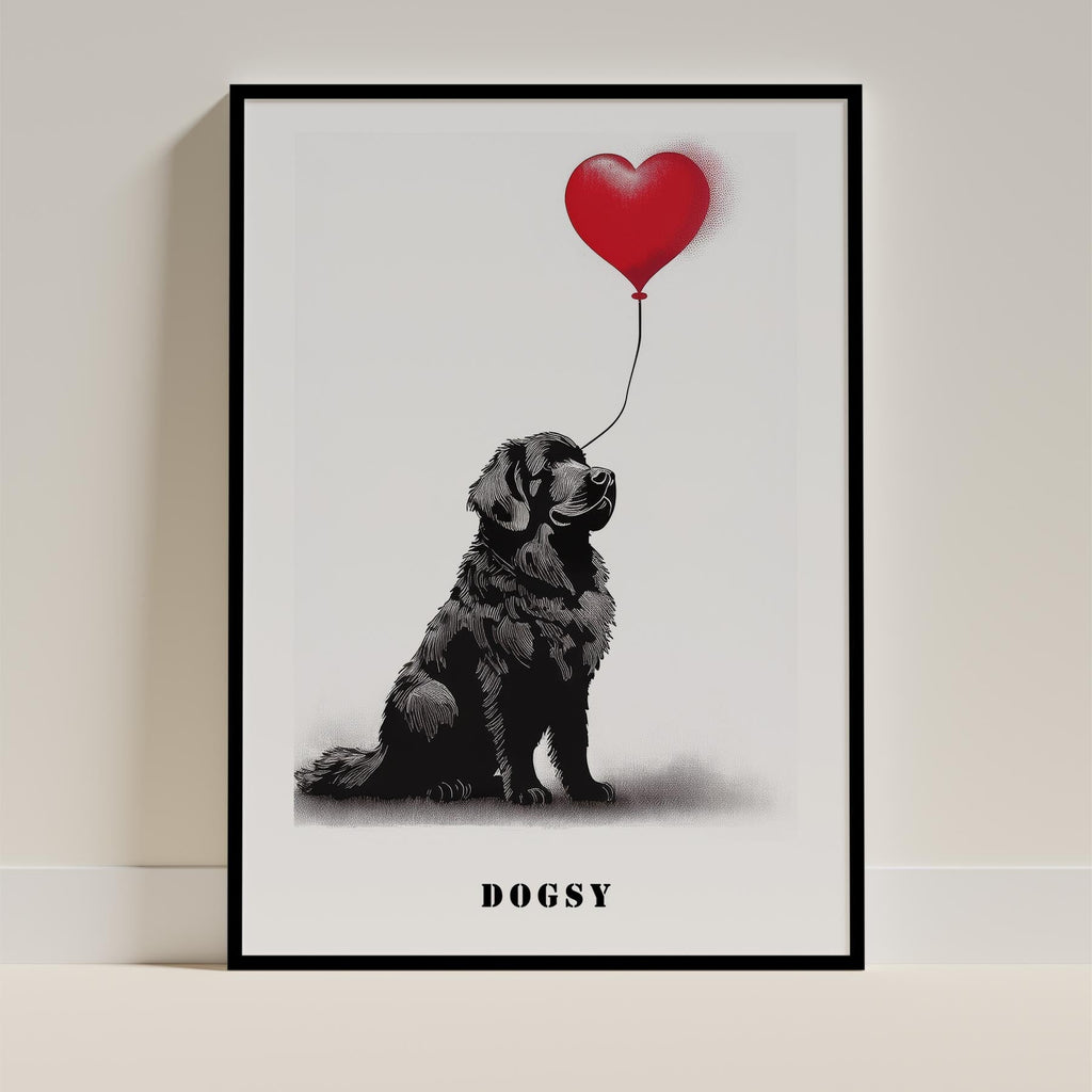 Newfoundland DOGSY Series inspired by the Art of Banksy with text Dogsy image 11