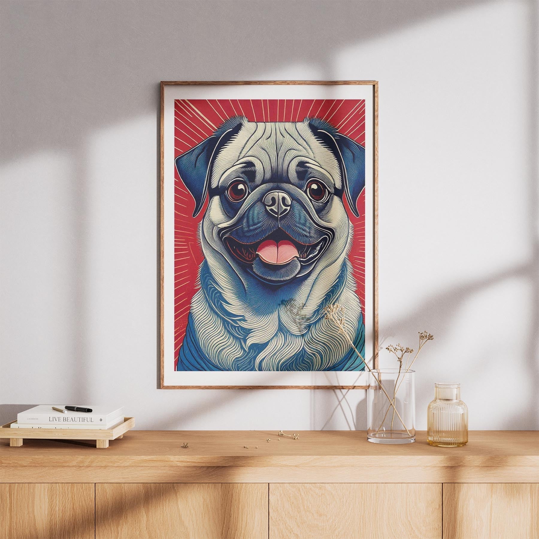 Pug Hokusai Japanese Inspired Dog Series image 8