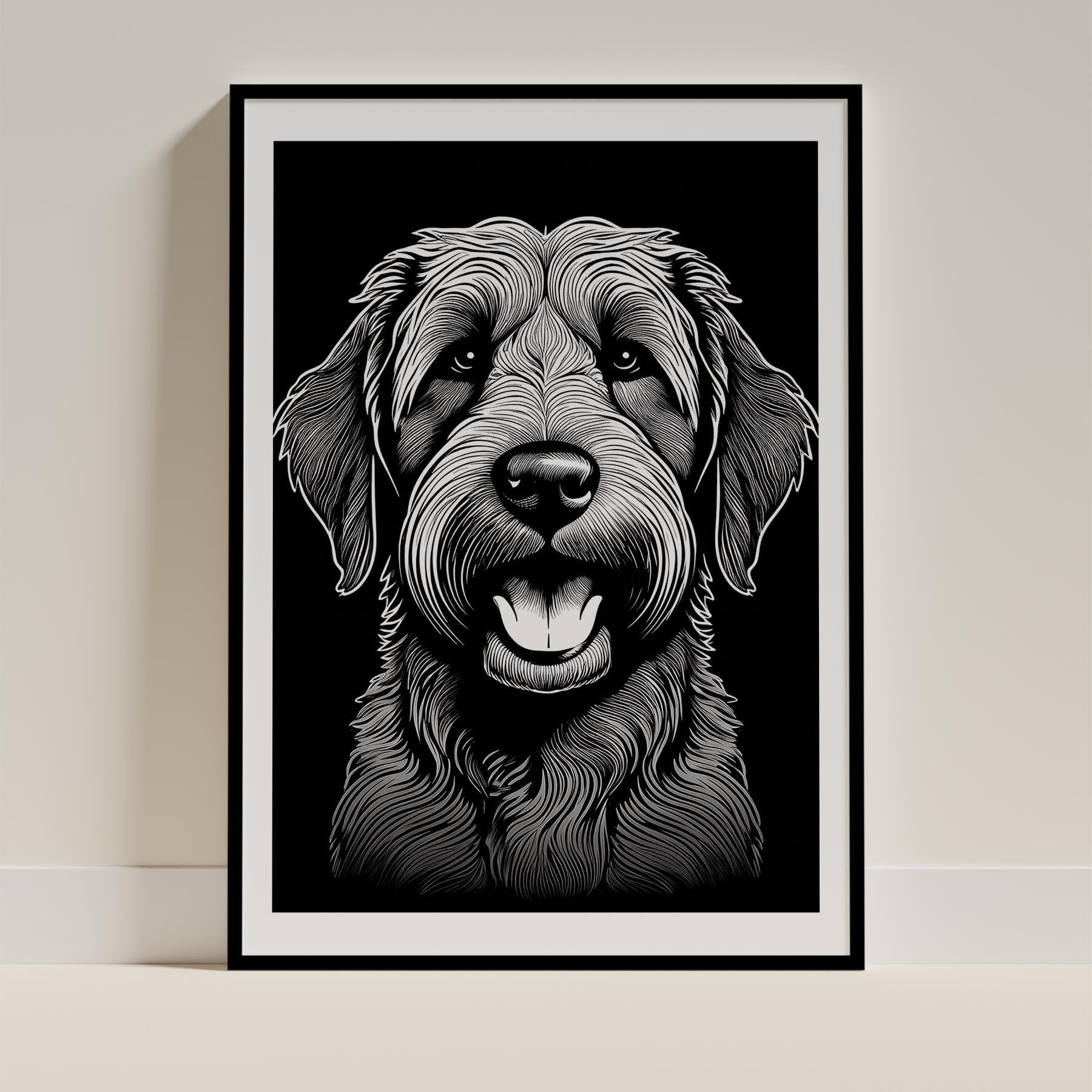 Cobberdog Line Dog Series in Black and White image 0