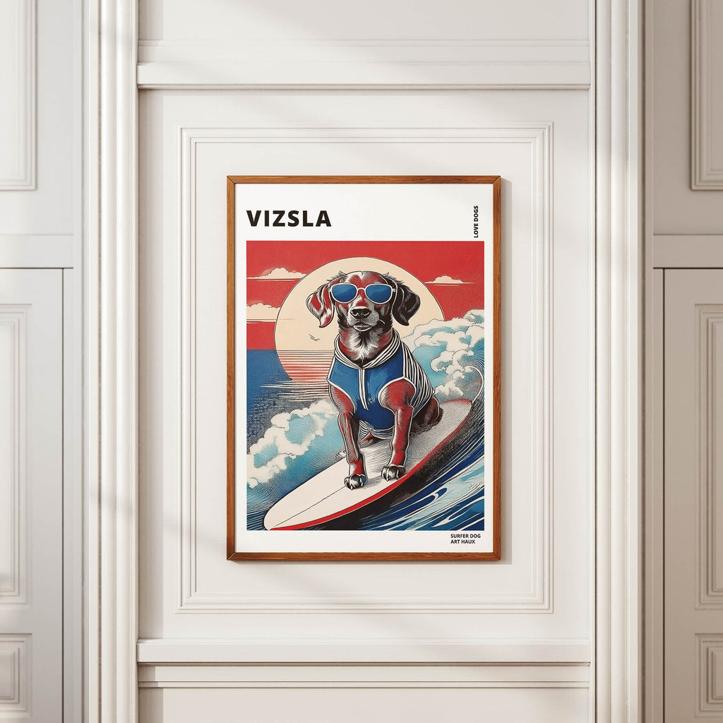 Vizsla Hokosai Surfer Dogs 1 image 2