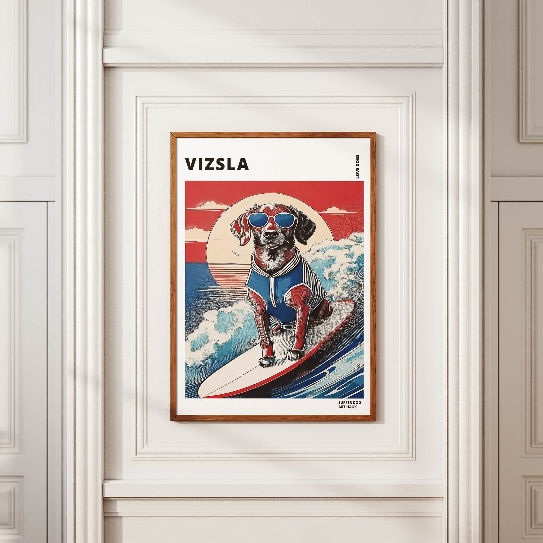 Vizsla Hokosai Surfer Dogs 1 image 2