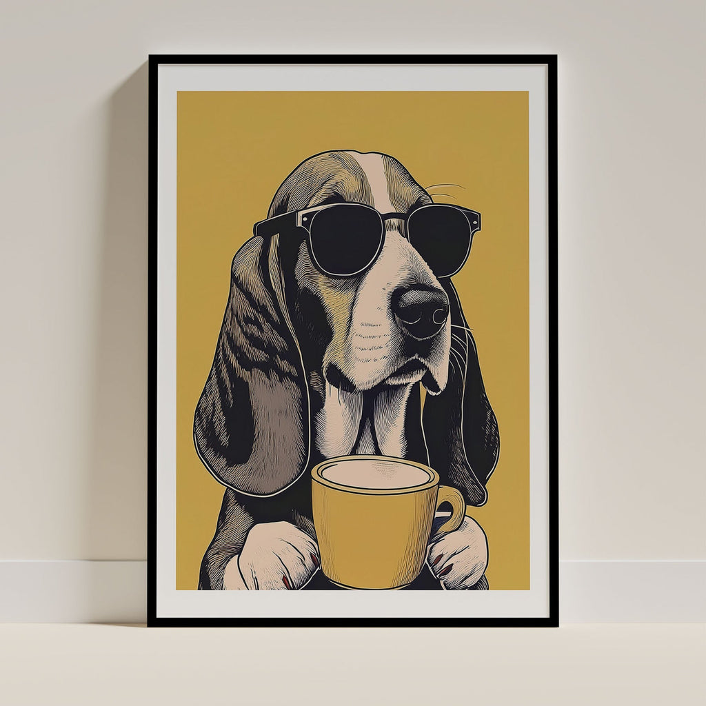 Basseet Hound Chillin Coffee Dog image 0