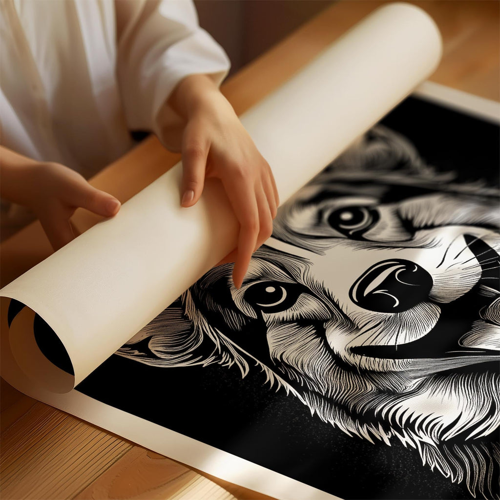 Corgi Line Dog Series in Black and White image 1