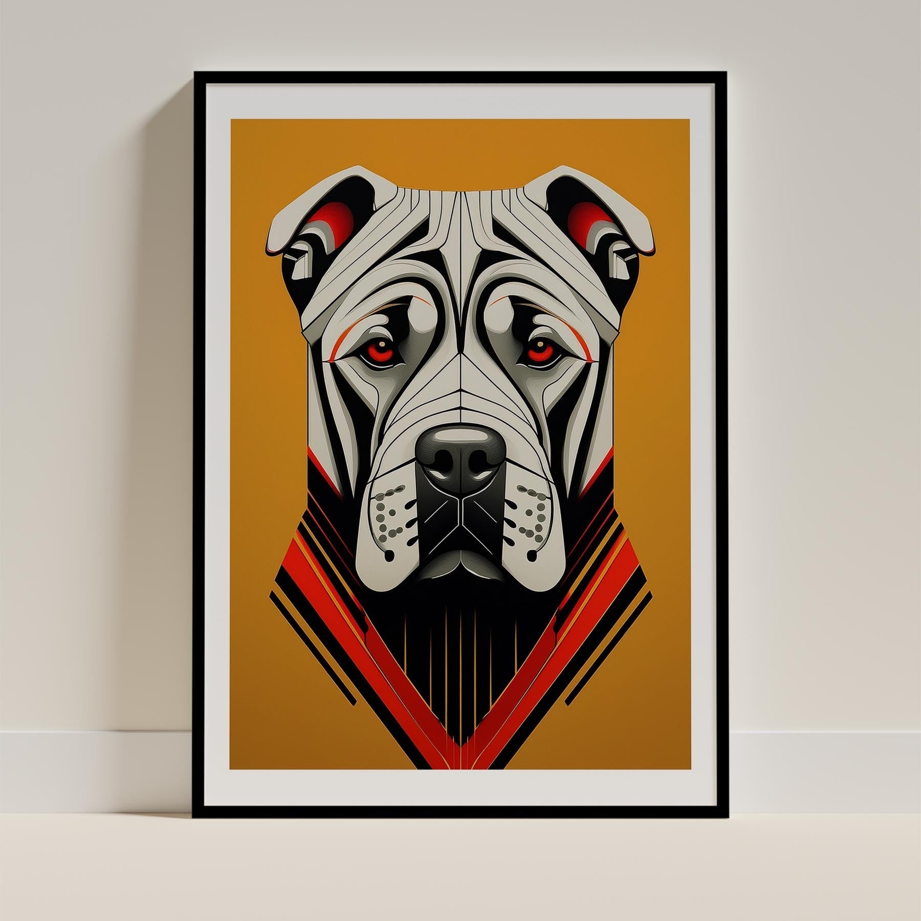 Shar Pei Geometric Orange Series image 0