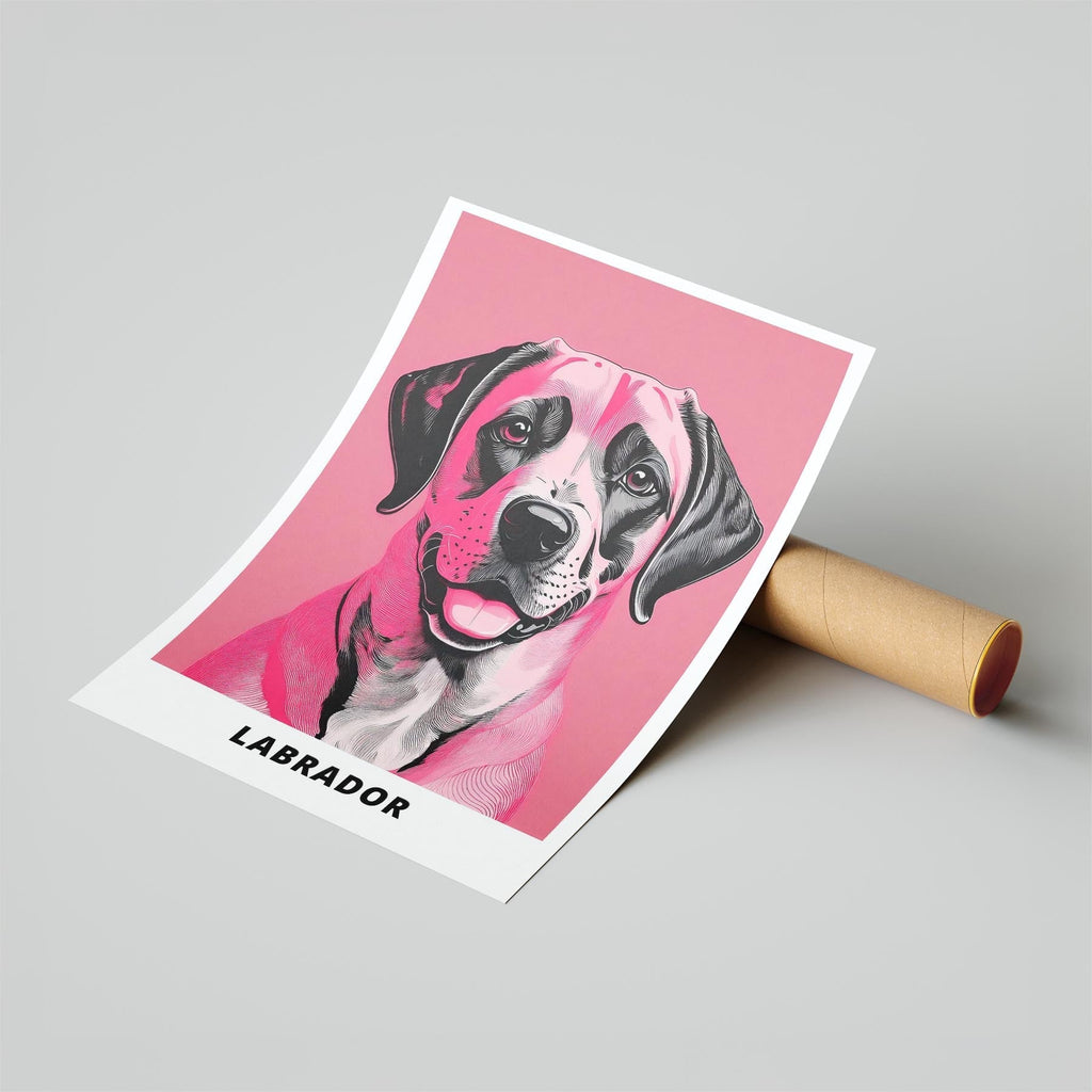Labrador Retriever Pink and Black Dog Series 3 image 6