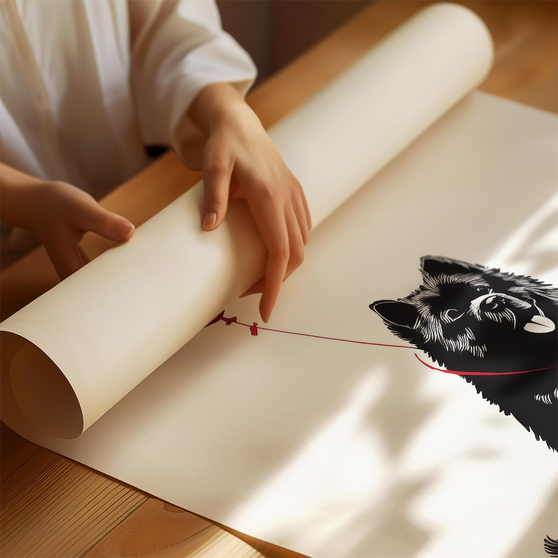 Chow Chow DOGSY Series inspired by the Art of Banksy with text Dogsy image 1