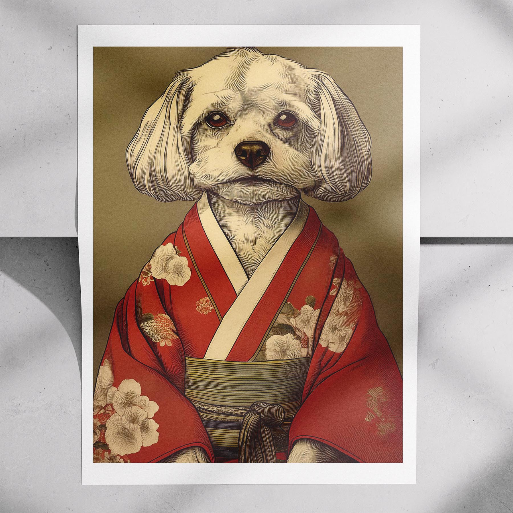 Maltese Japanse Kimono Dog Series image 7