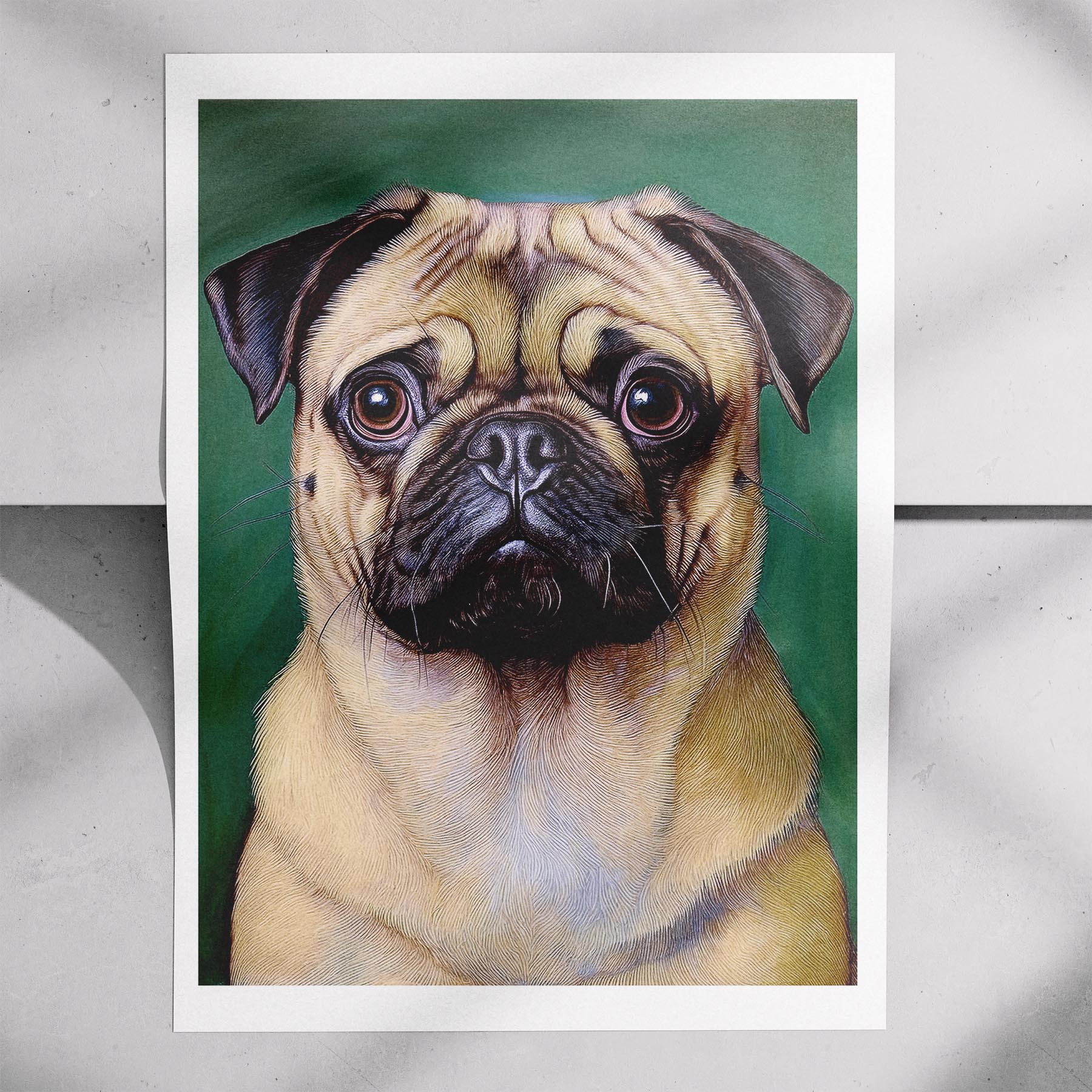 Pug Green Painted Series image 7