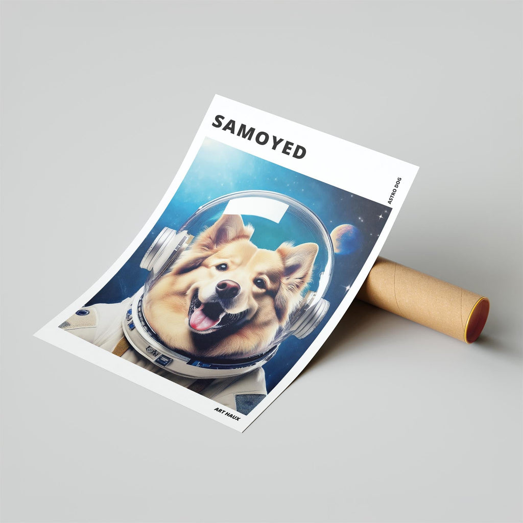 Samoyed Astronaut Dog Series with Text Astro Dog image 6