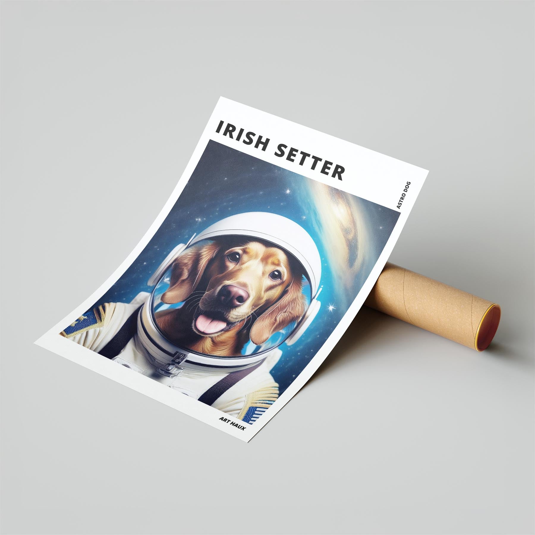 Irish Setter Astronaut Dog Series with Text Astro Dog image 6