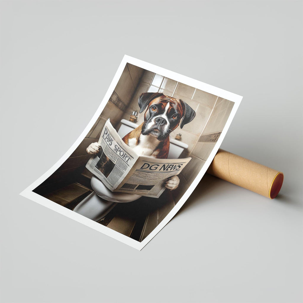 Boxer Toilet Humour Dog Series image 6