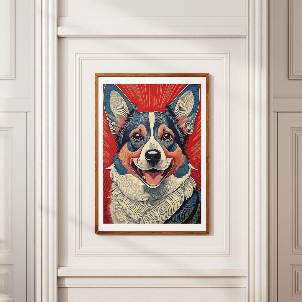 Corgi Hokusai Japanese Inspired Dog Series image 3