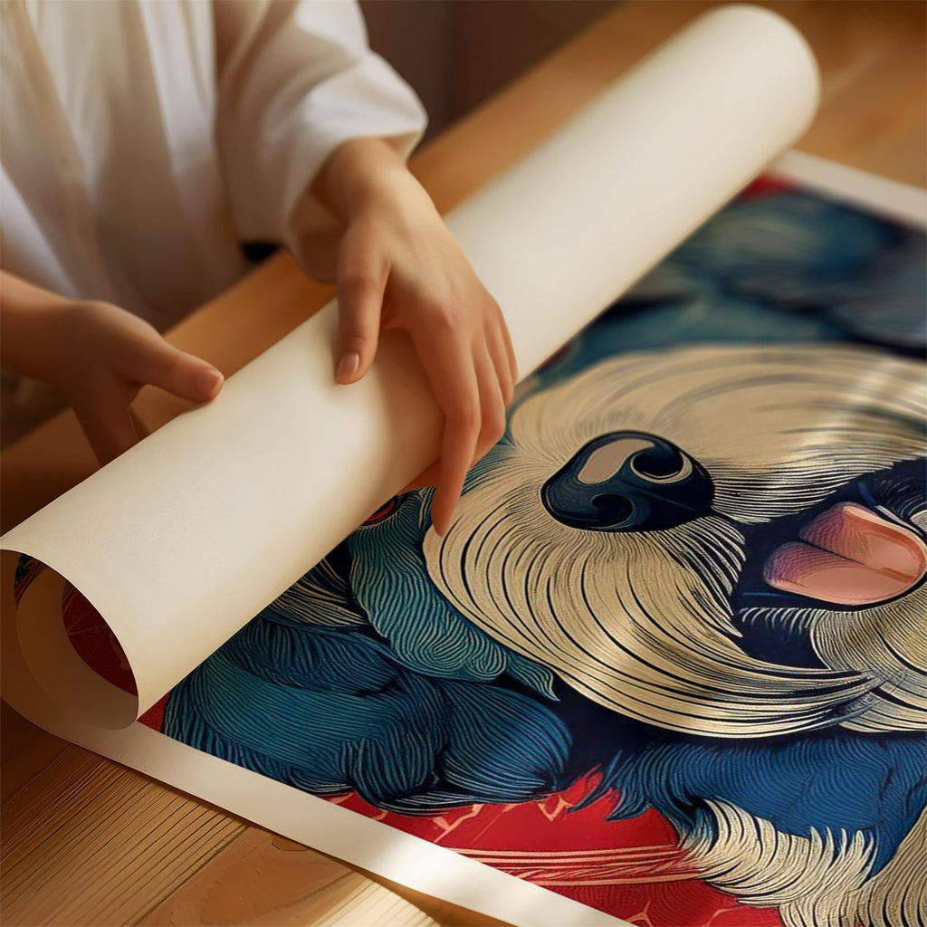 Old English Sheepdog Hokusai Japanese Inspired Dog Series image 1