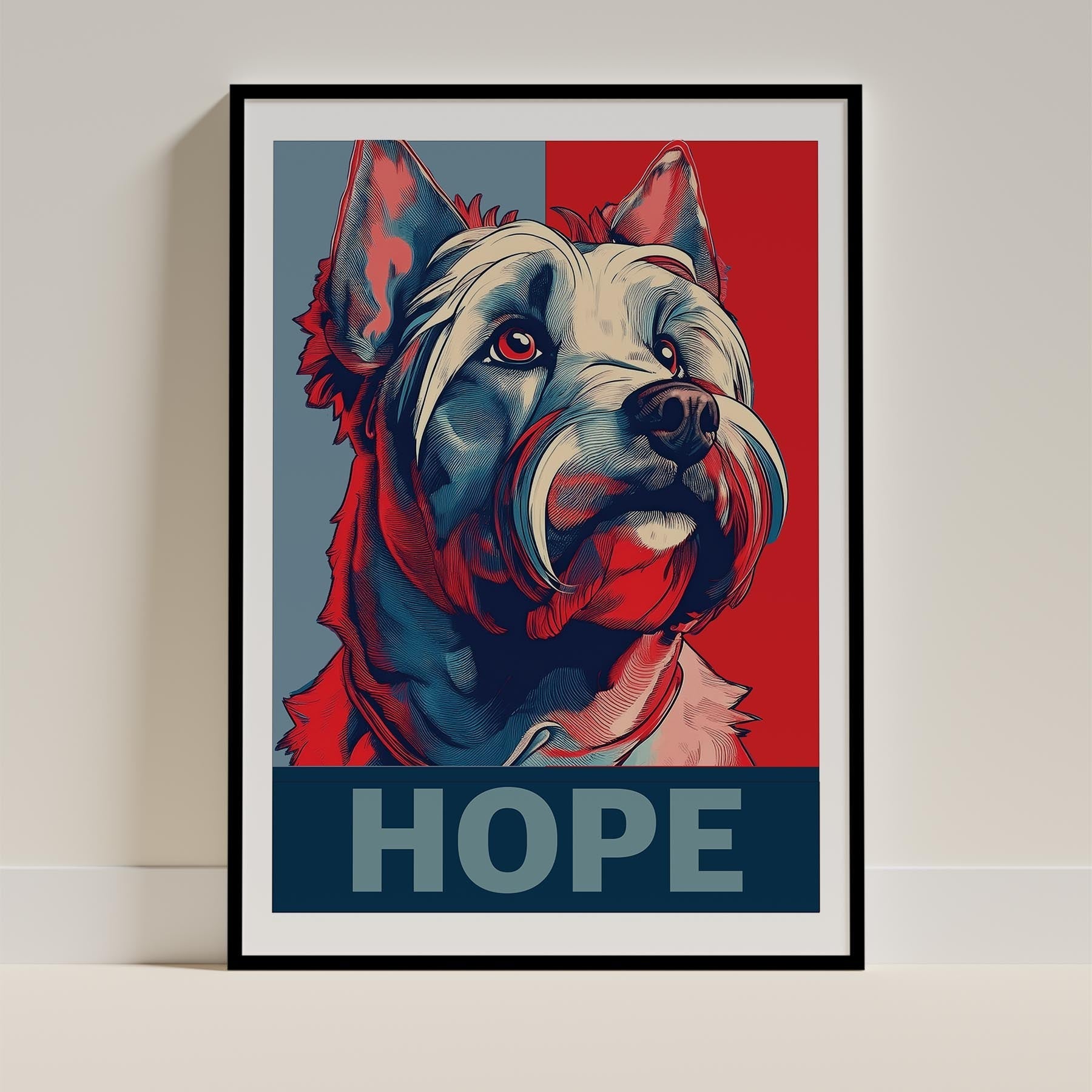 Australian Silky Terrier HOPE Series Inspired by the Obama Poster image 0