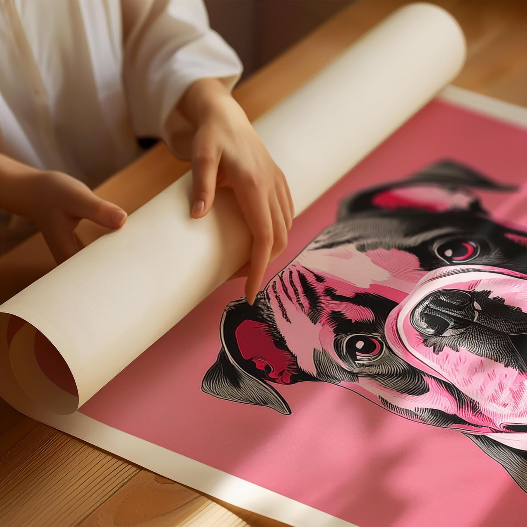 Bulldog Pink and Black Dog Series 1 image 1