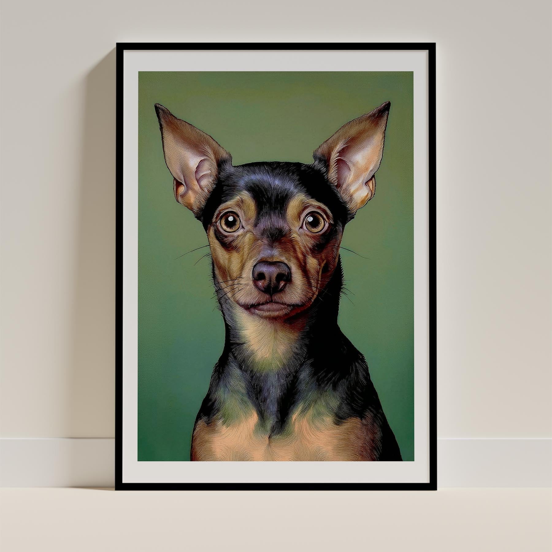 Miniature Pinscher Green Painted Series image 0