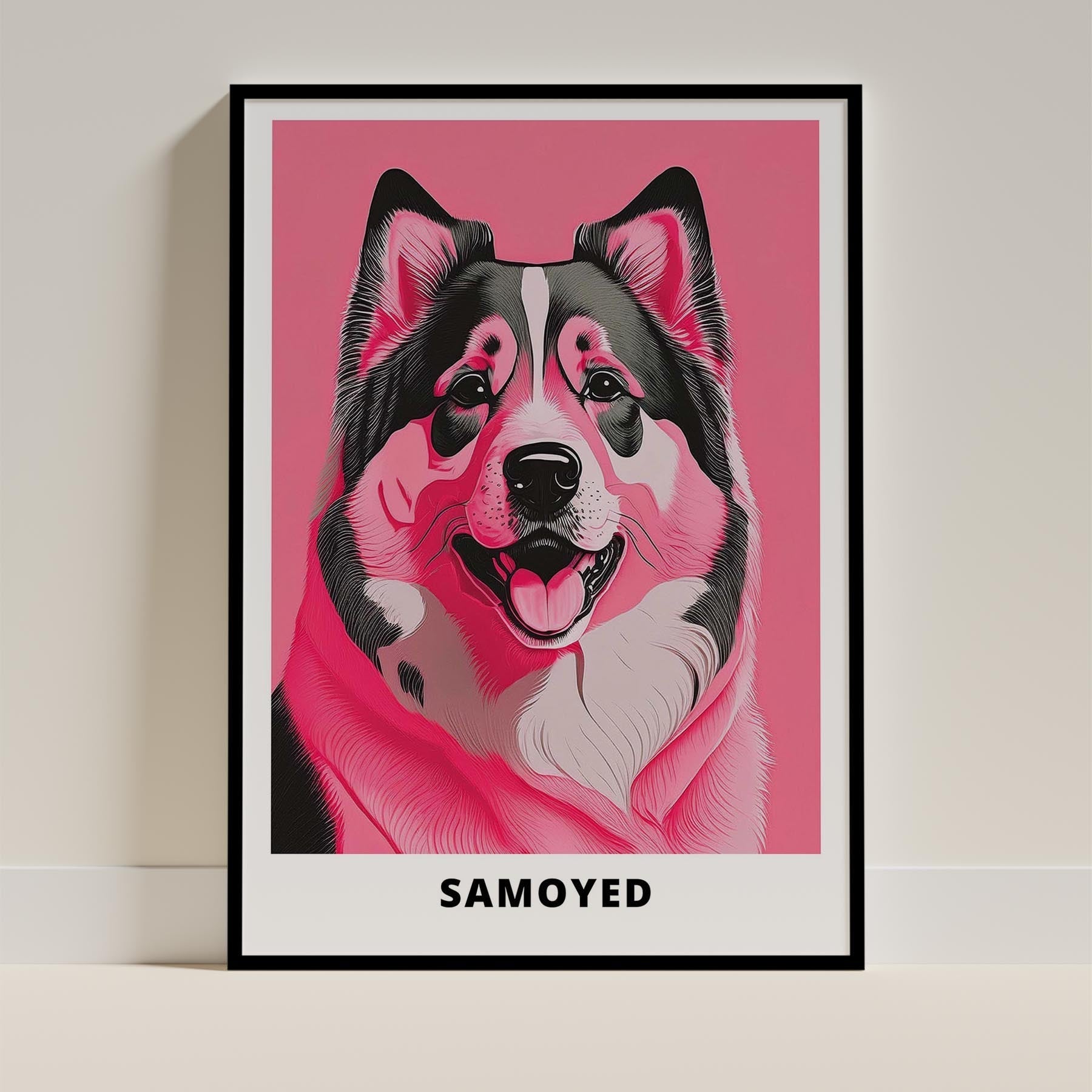 Samoyed Pink and Black Dog Series 1 image 0